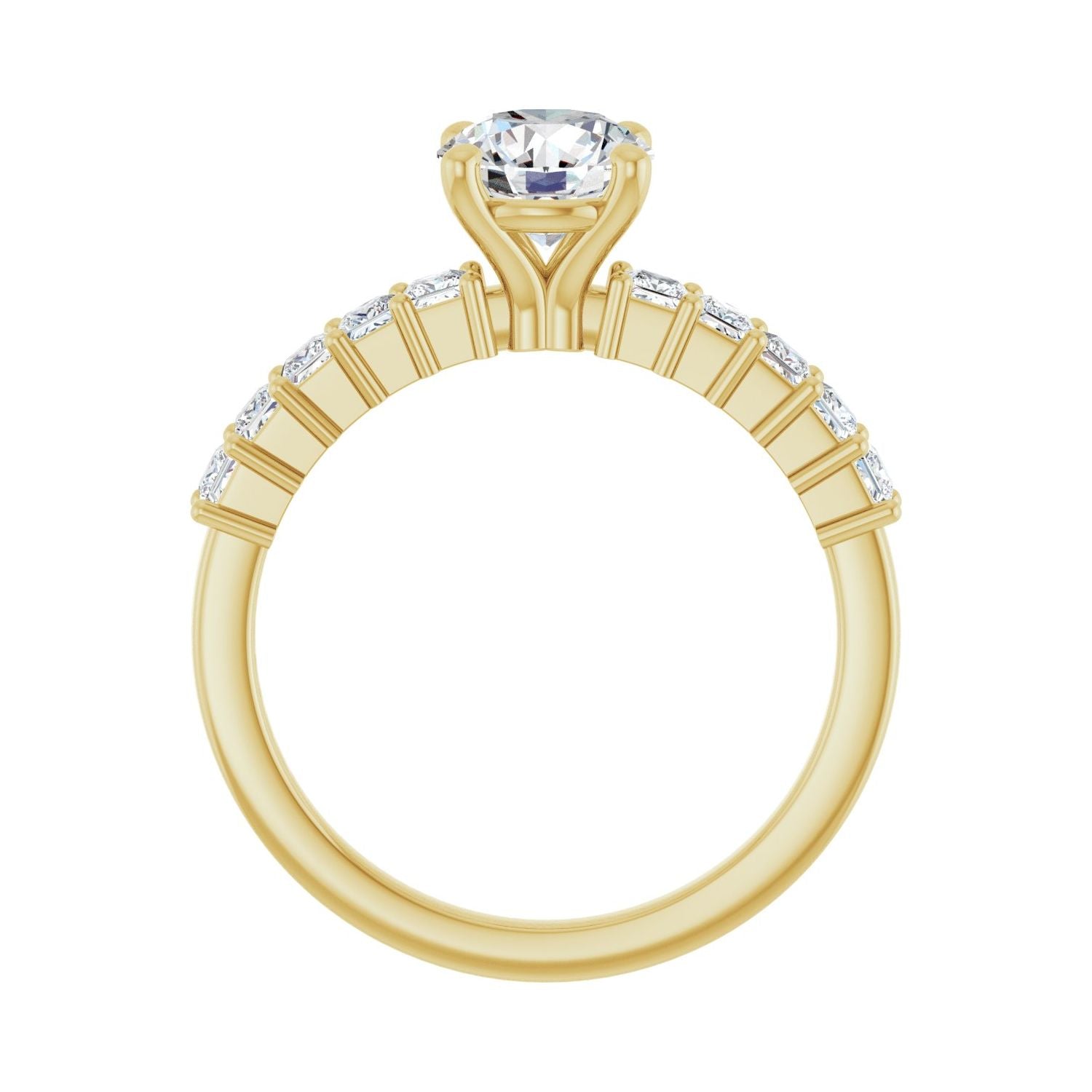 Sidonie — Round center, yellow gold