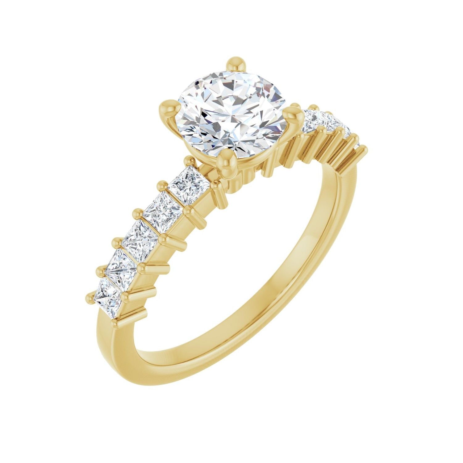 Sidonie — Round center, yellow gold