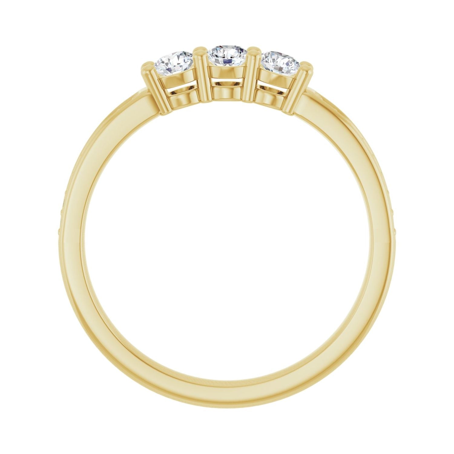 Accented Family Ring — yellow gold