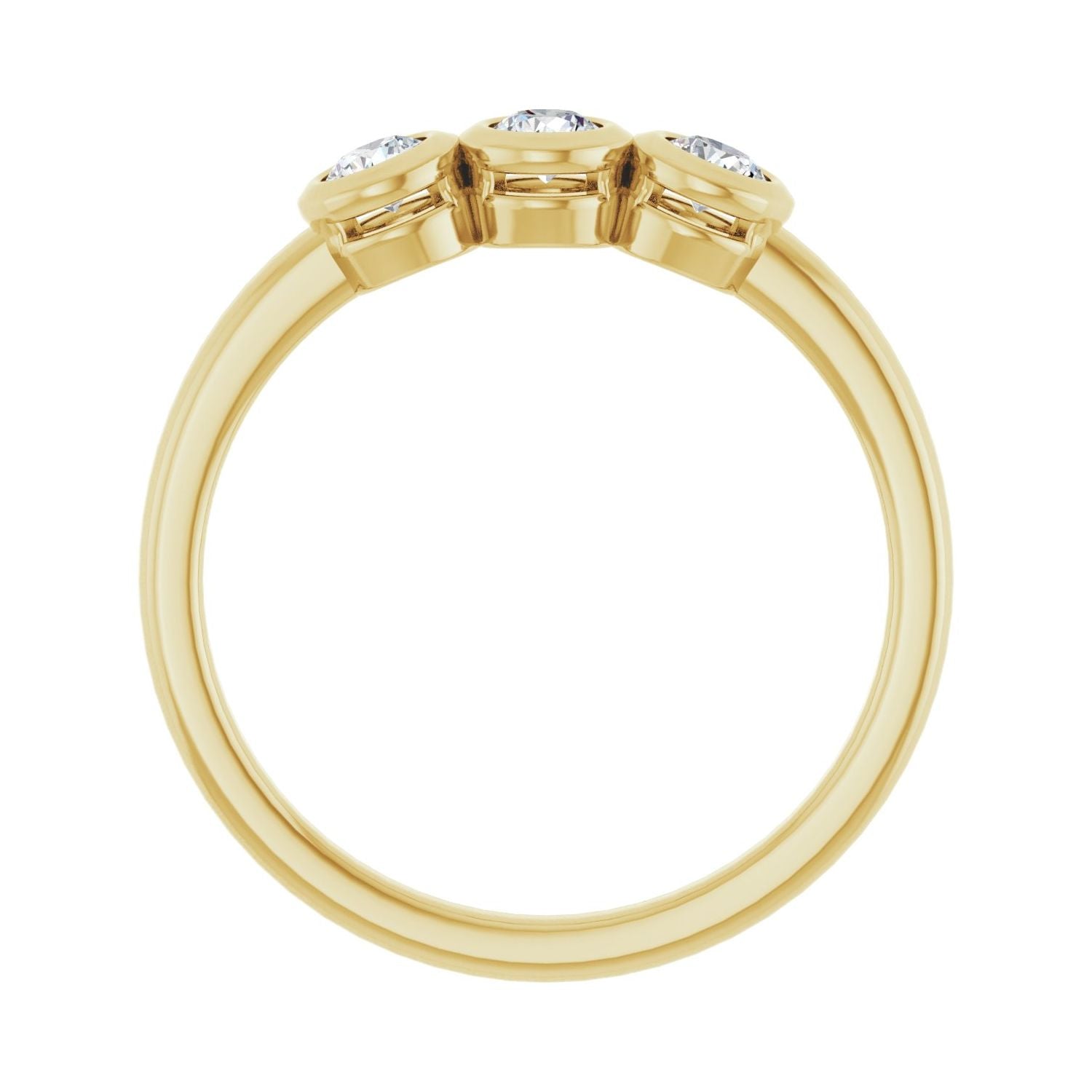 Bezel Family Ring — yellow gold