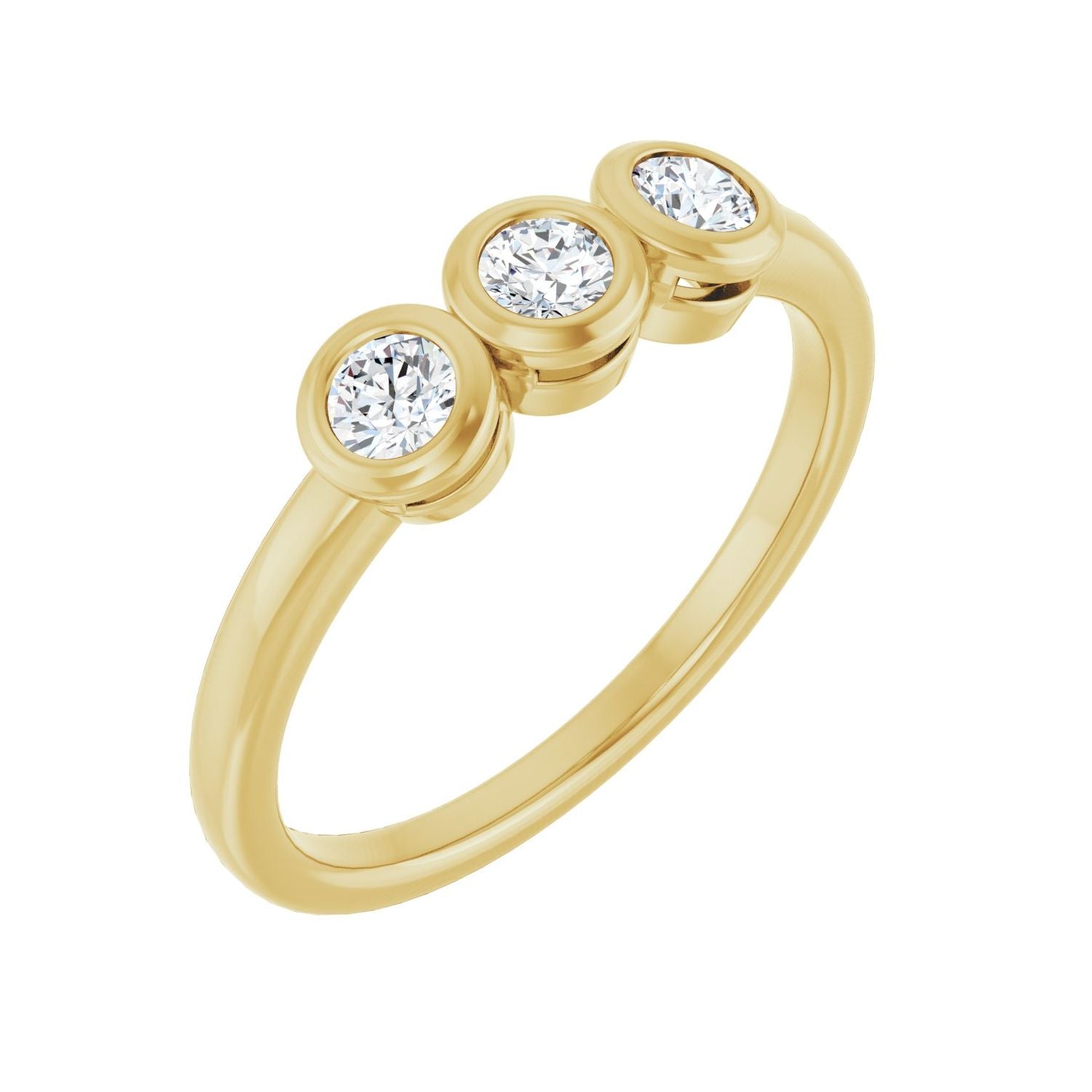 Bezel Family Ring — yellow gold