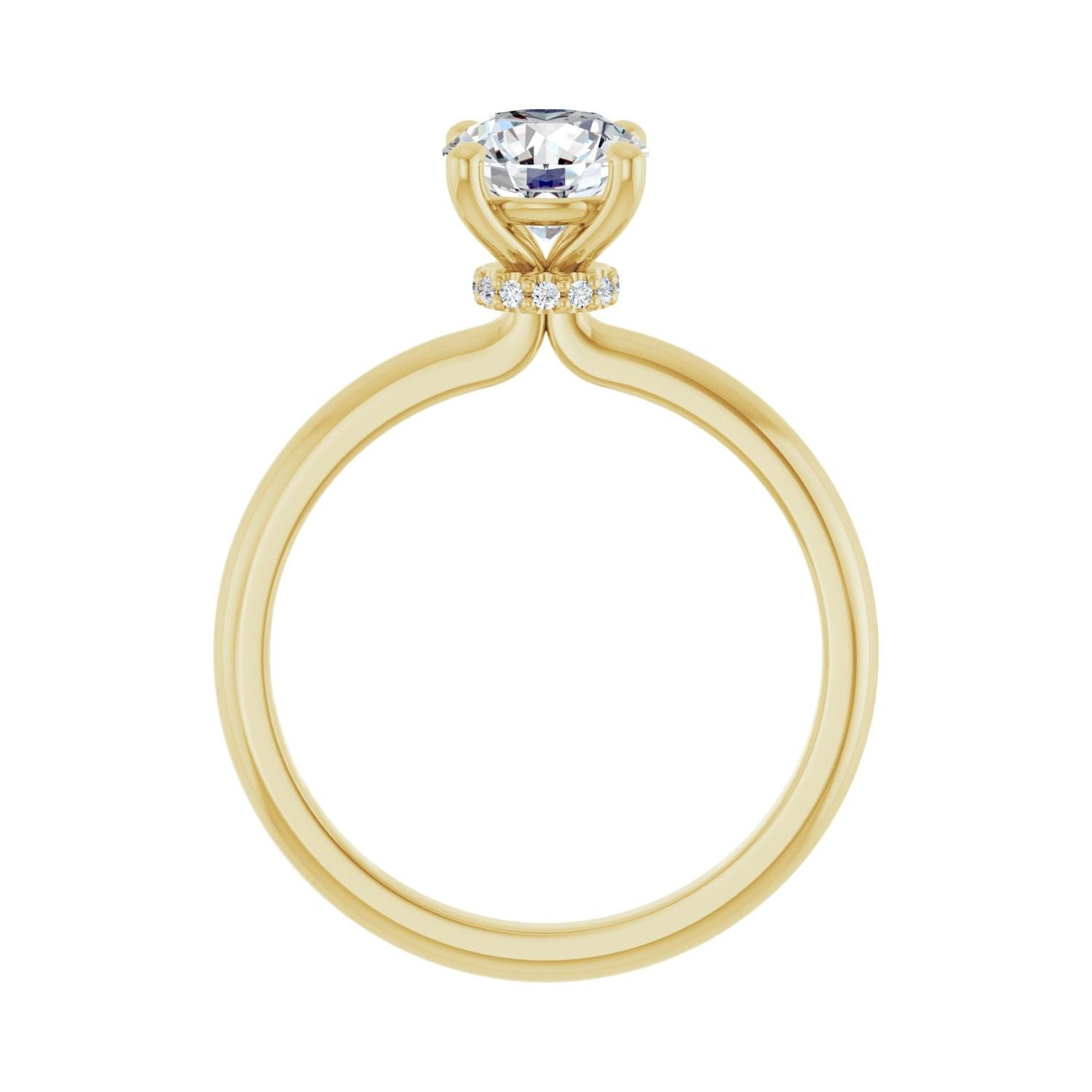 Silvia — Round center, yellow gold
