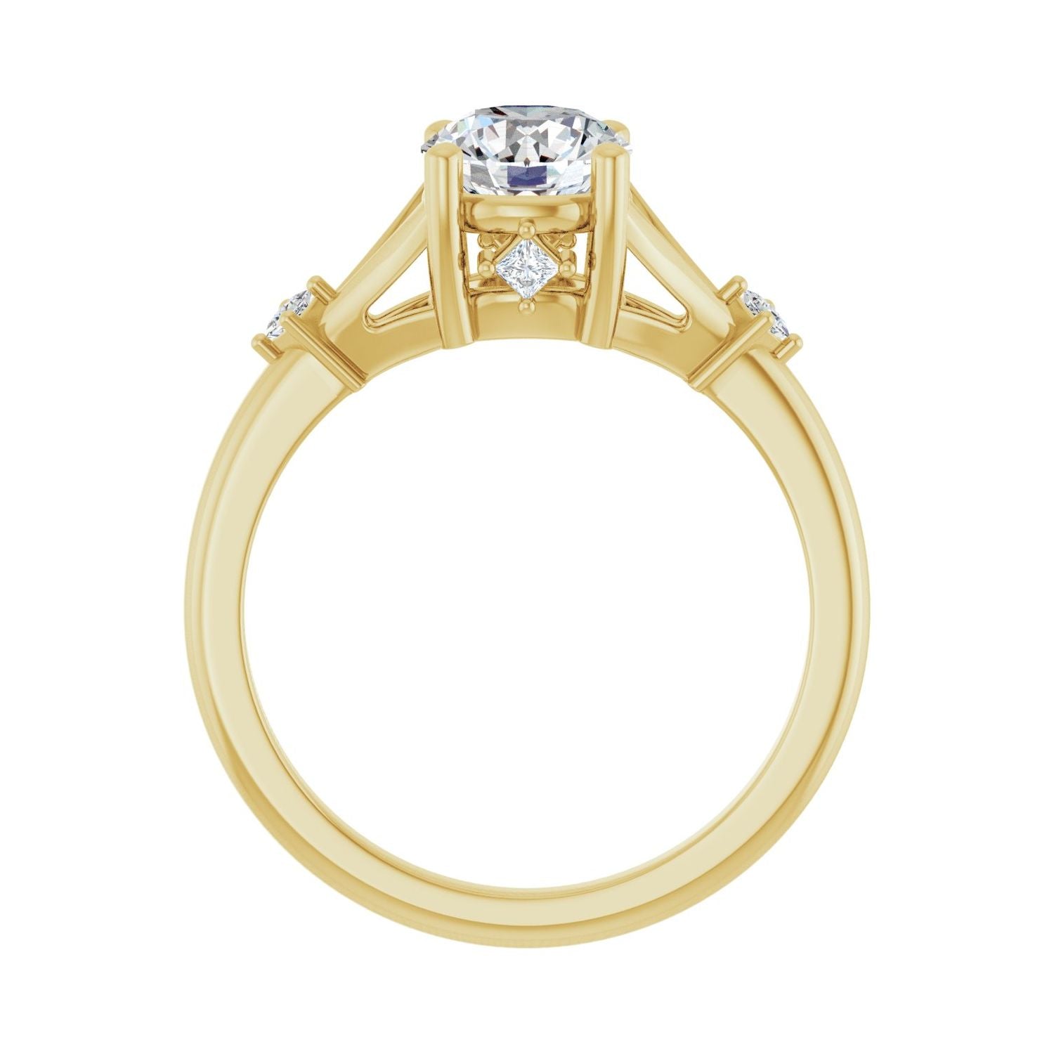 Sofia — Round center, yellow gold
