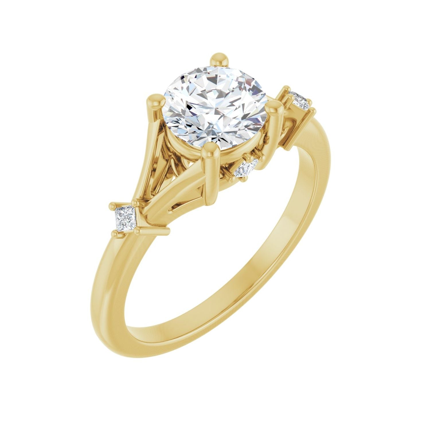 Sofia — Round center, yellow gold