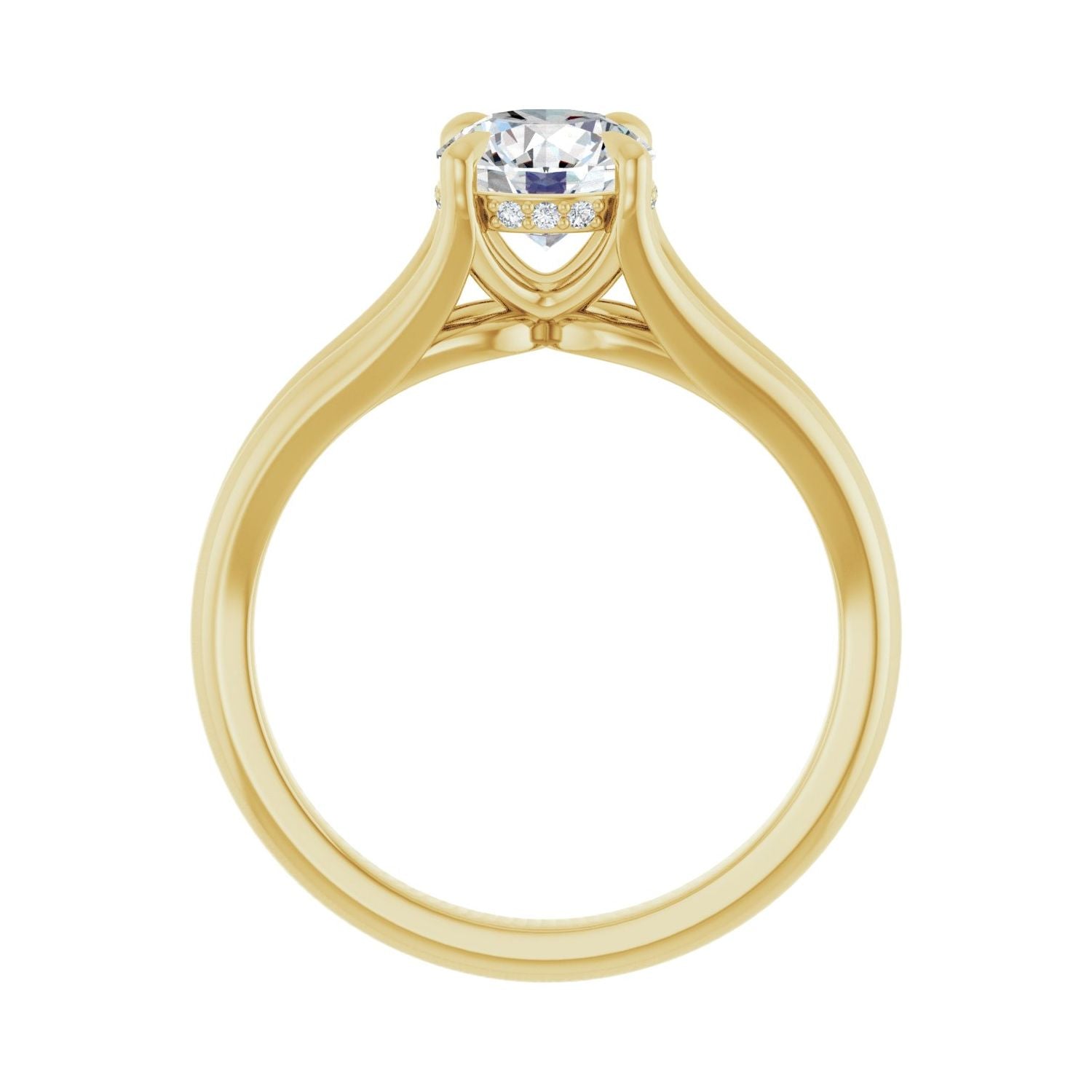 Sonia — Round center, yellow gold