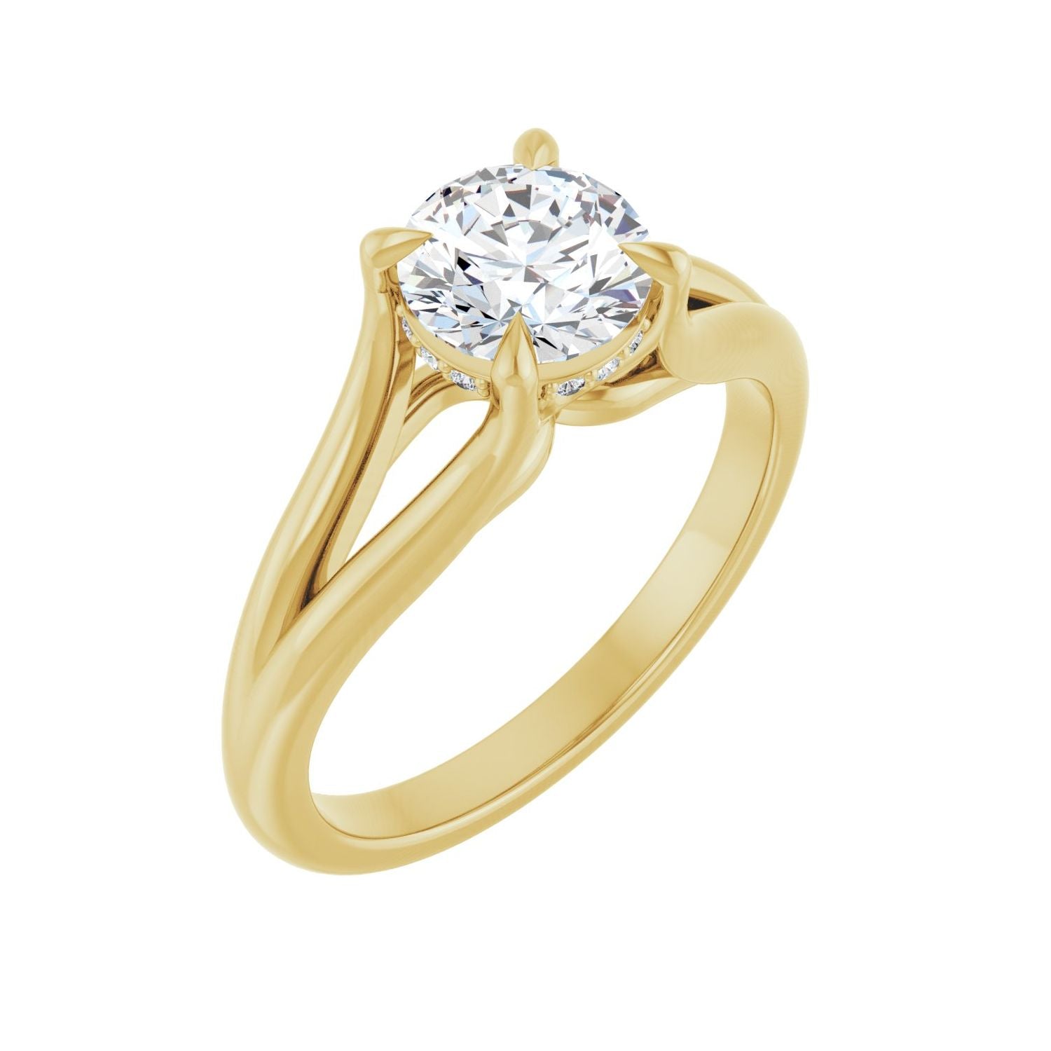 Sonia — Round center, yellow gold