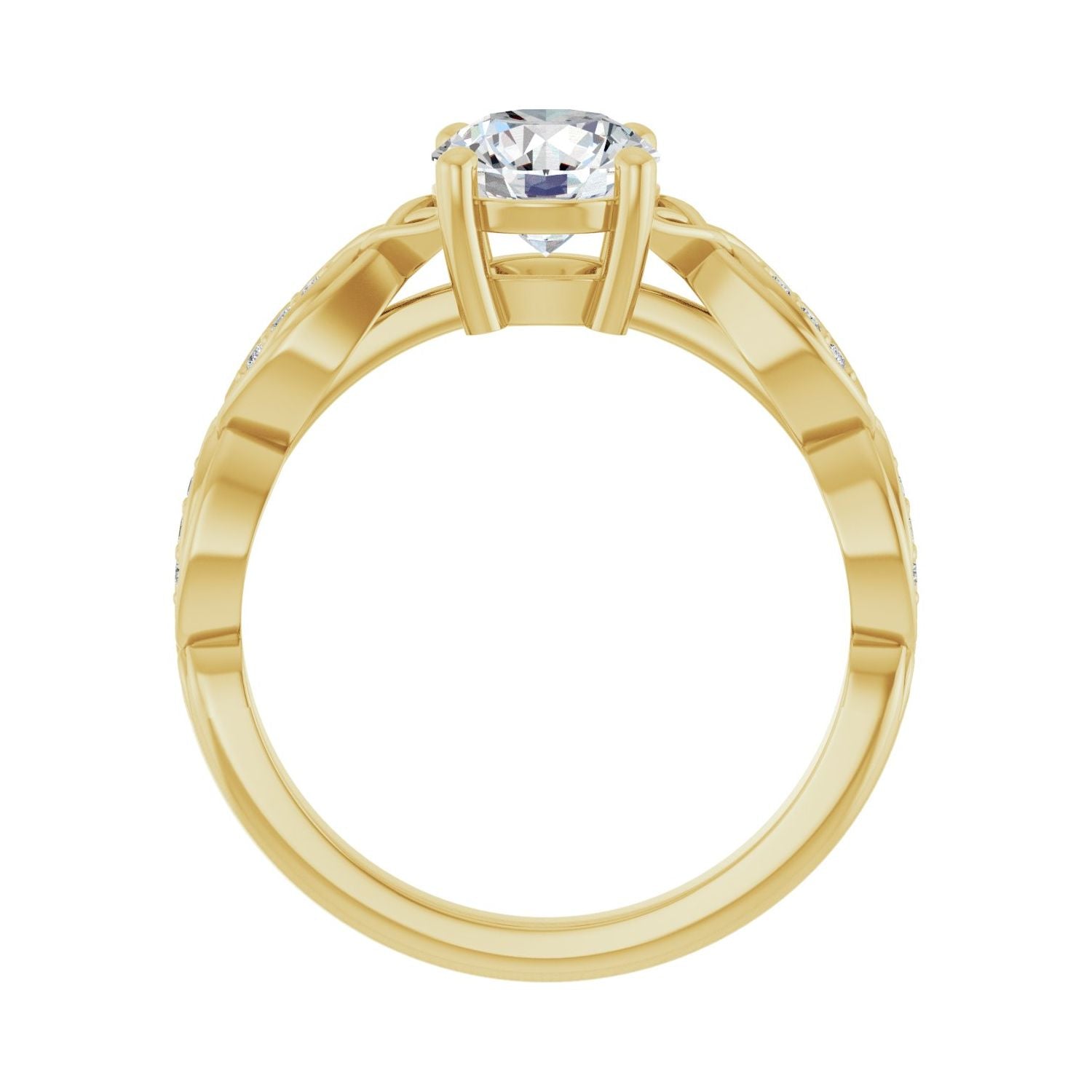Sophia — Round center, yellow gold