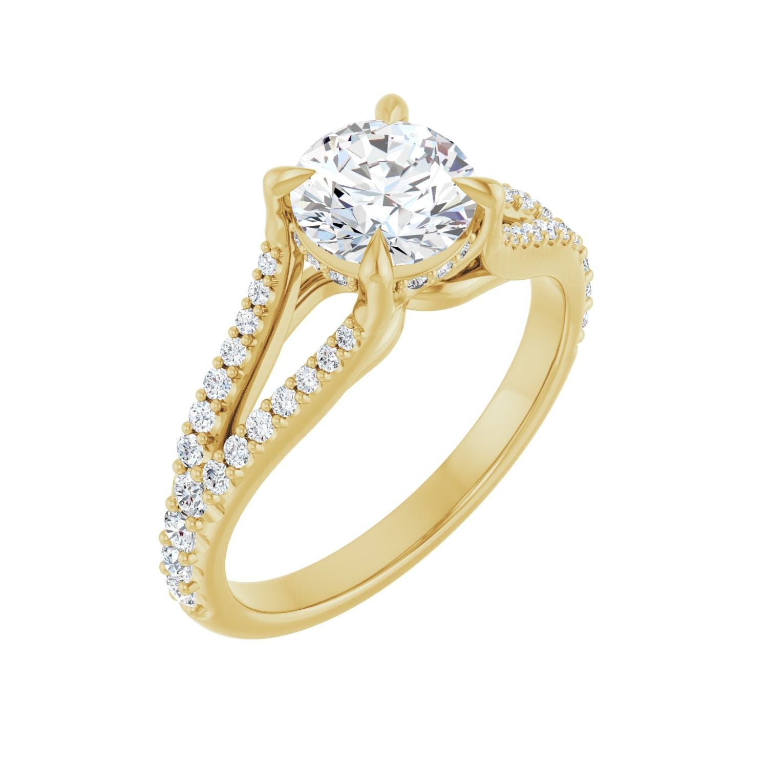 Sophie — Round center, yellow gold