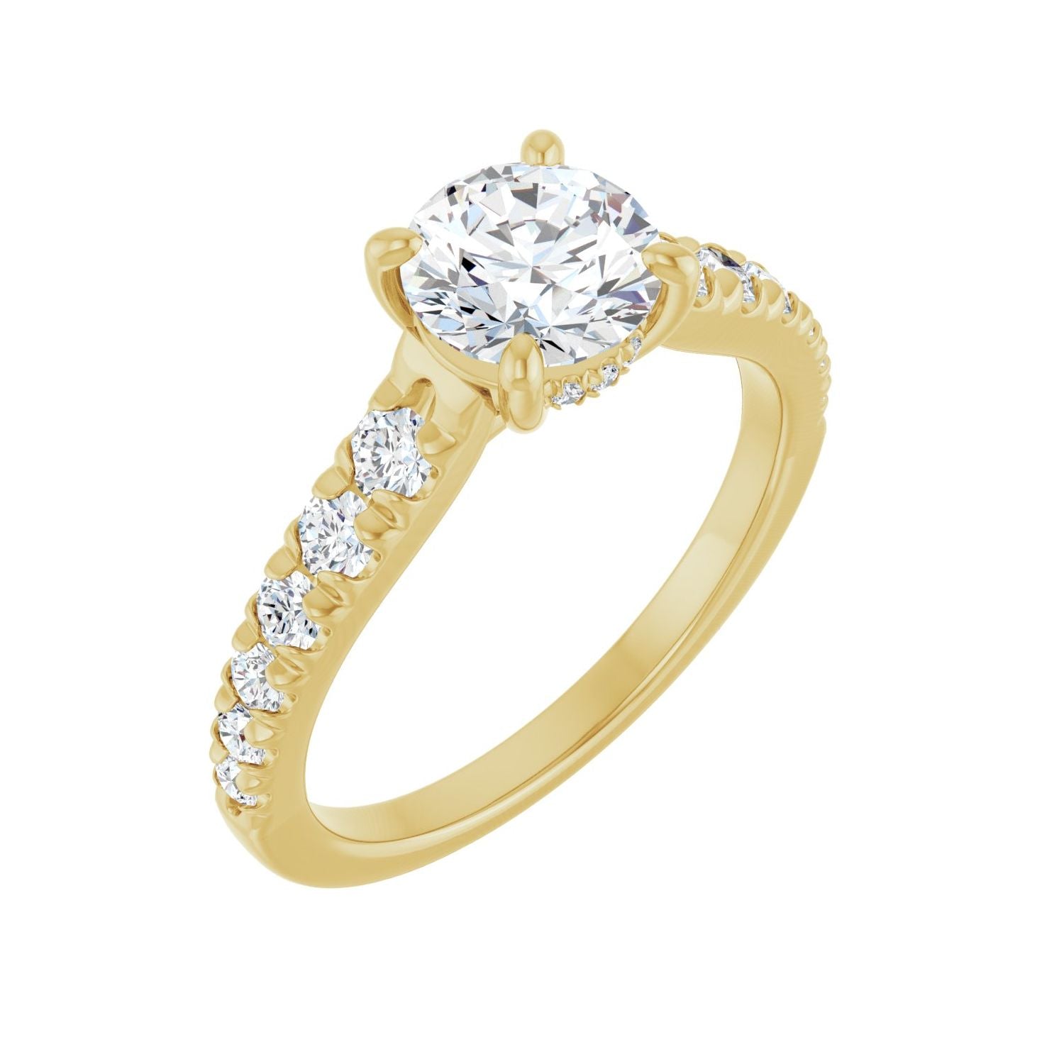 Susanna — Round center, yellow gold