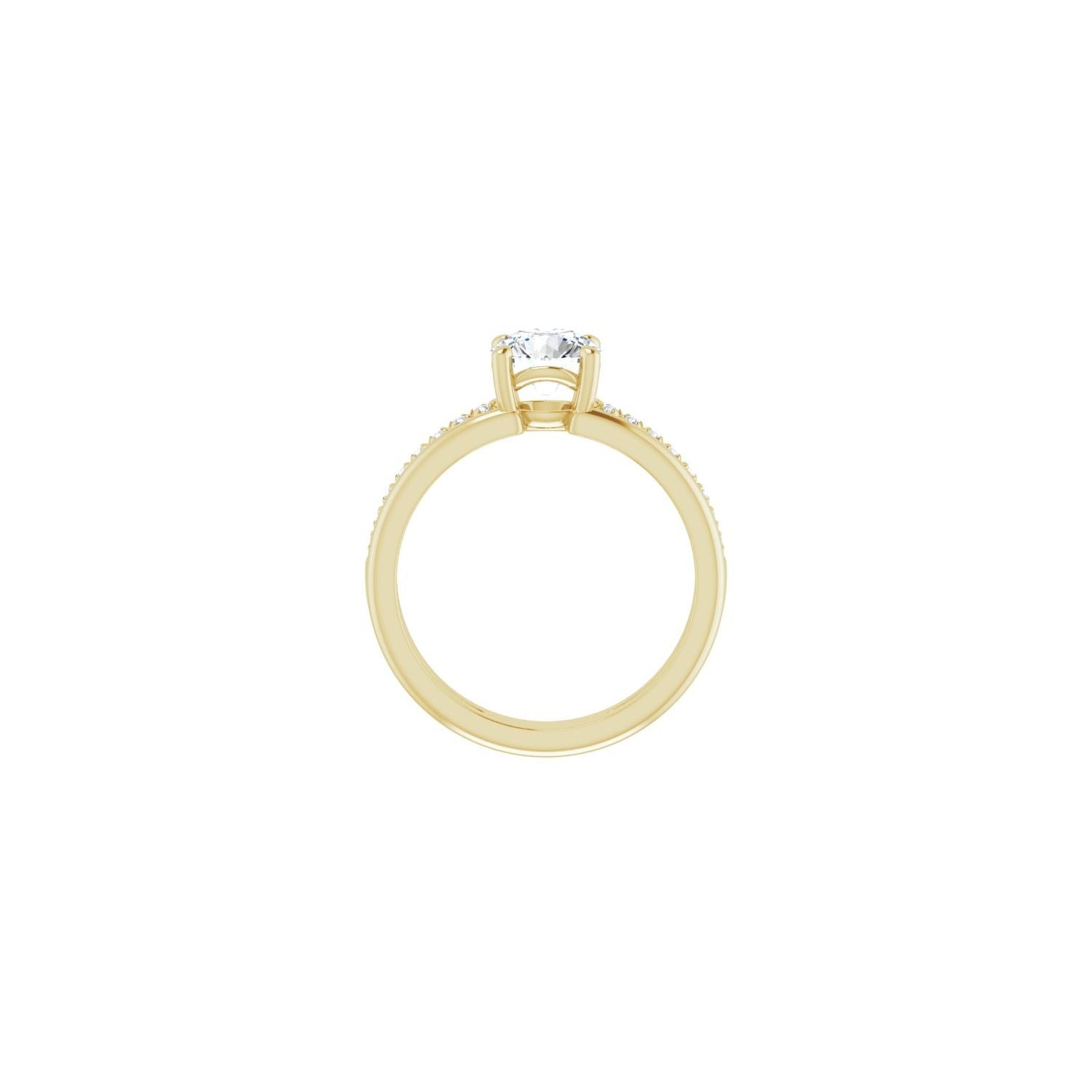 Suzanne — Round center, yellow gold