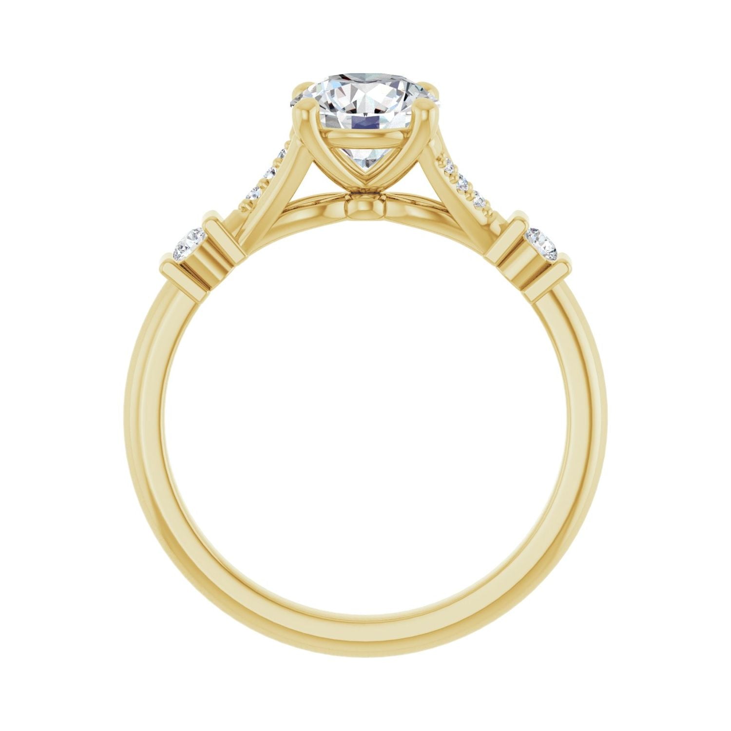 Sylvia — Round center, yellow gold