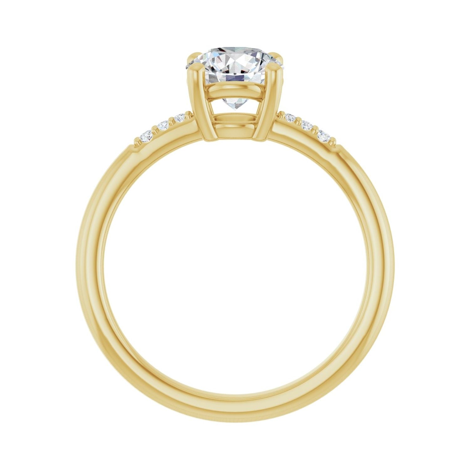Tatiana — Round center, yellow gold