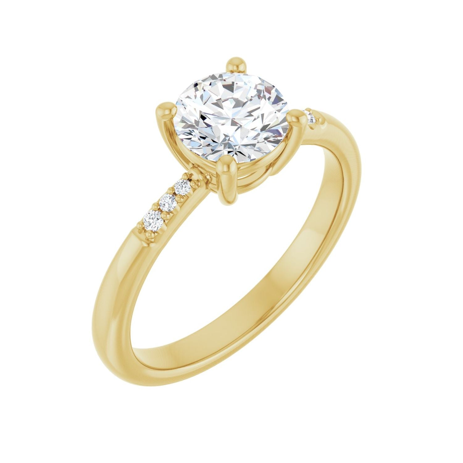 Tatiana — Round center, yellow gold