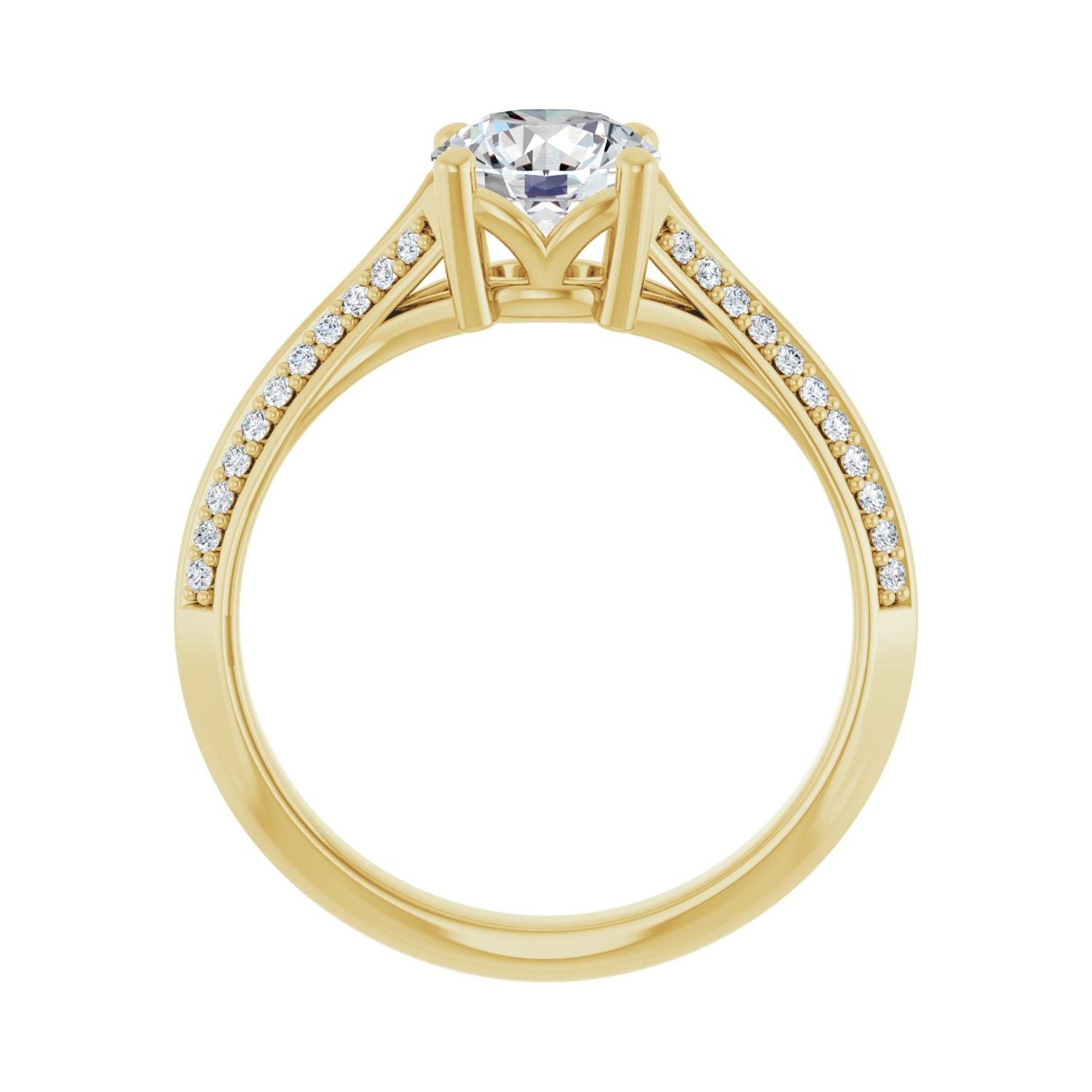 Tatum — Round center, yellow gold