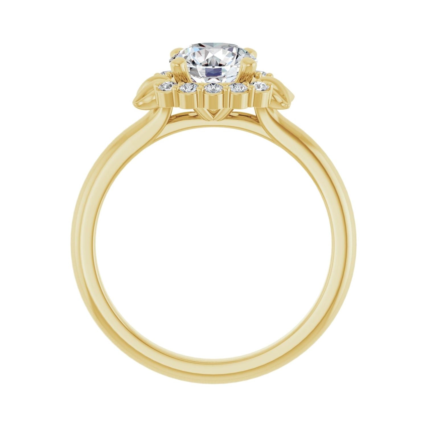 Tova — Round center, yellow gold