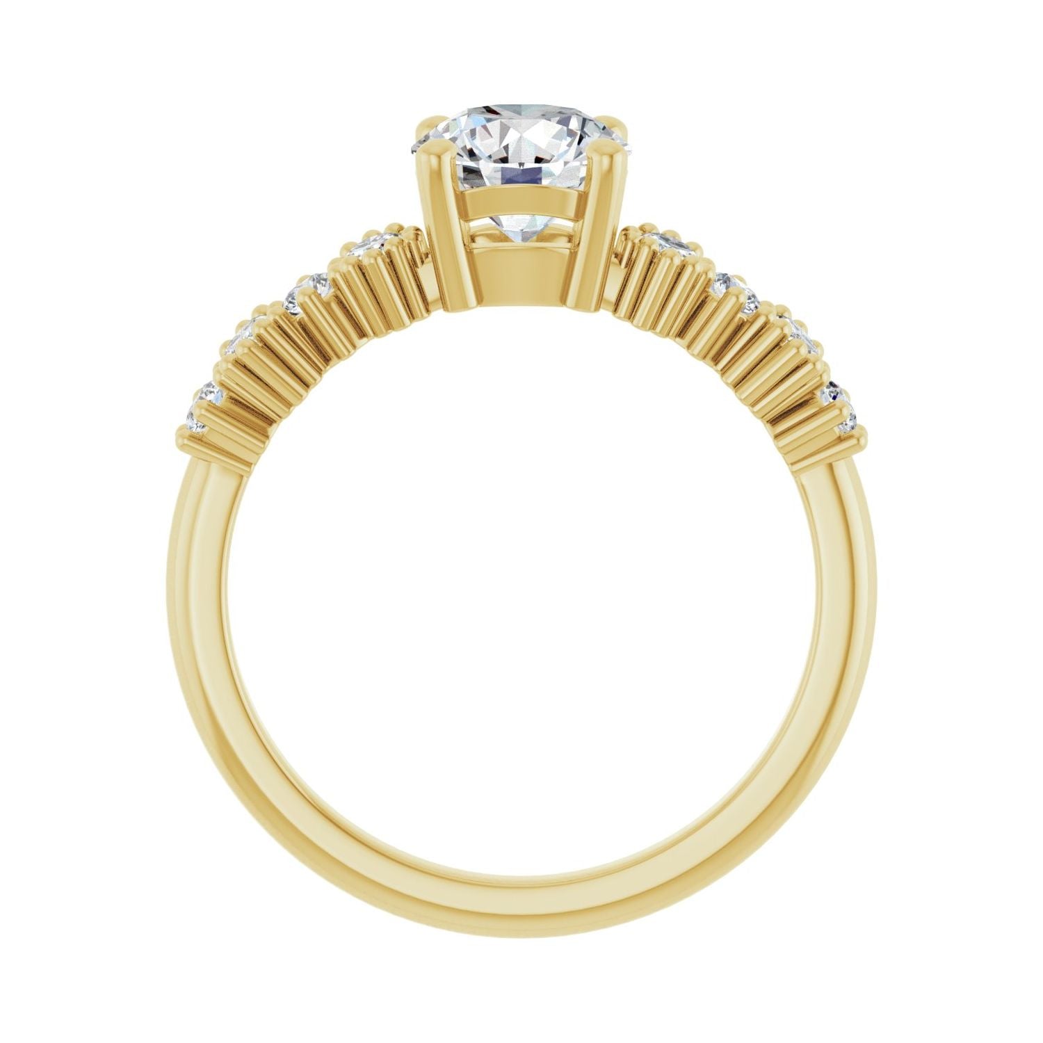 Trista — Round center, yellow gold