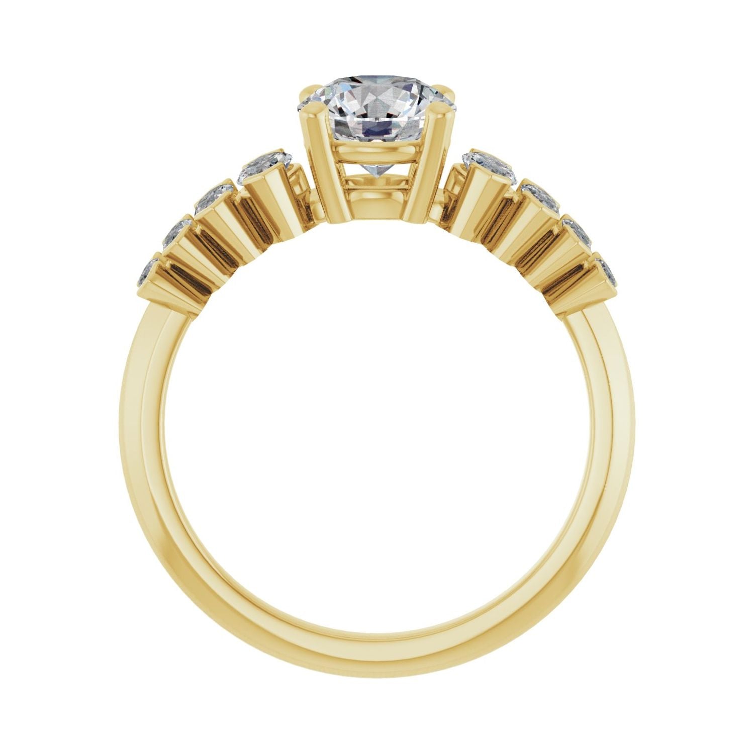 Valeria — Round center, yellow gold