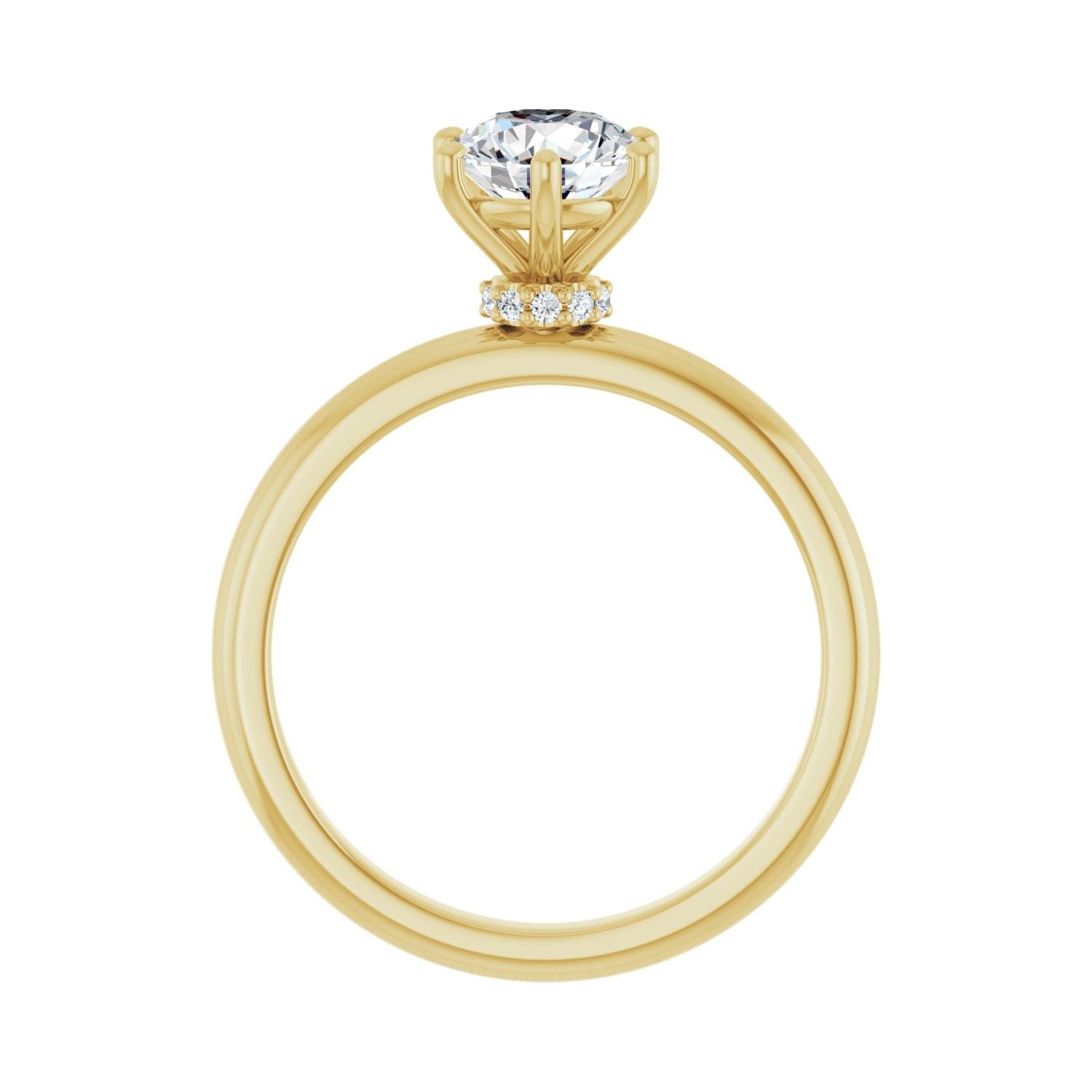 Victoire — Round center, yellow gold