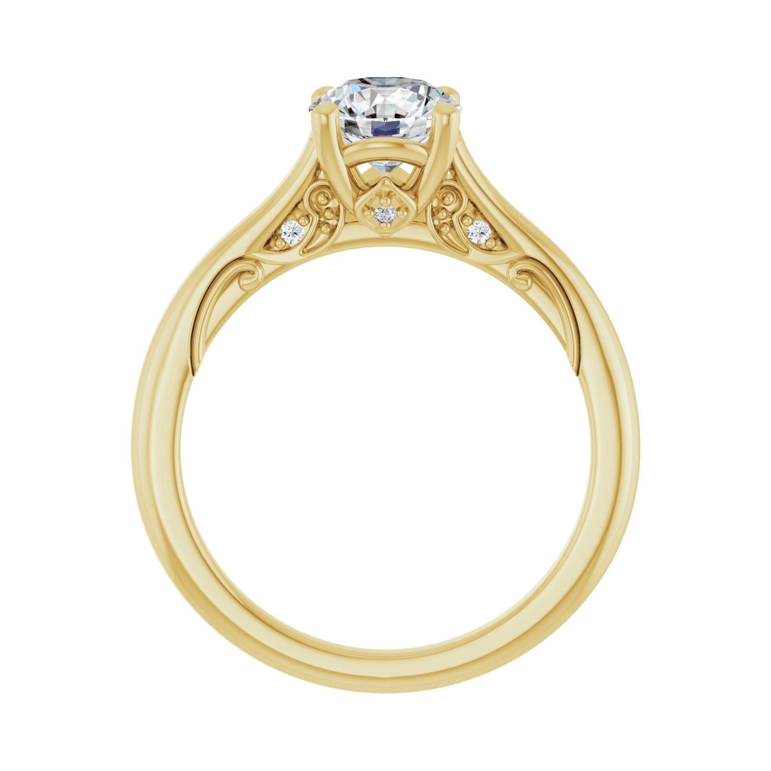 Vida — Round center, yellow gold