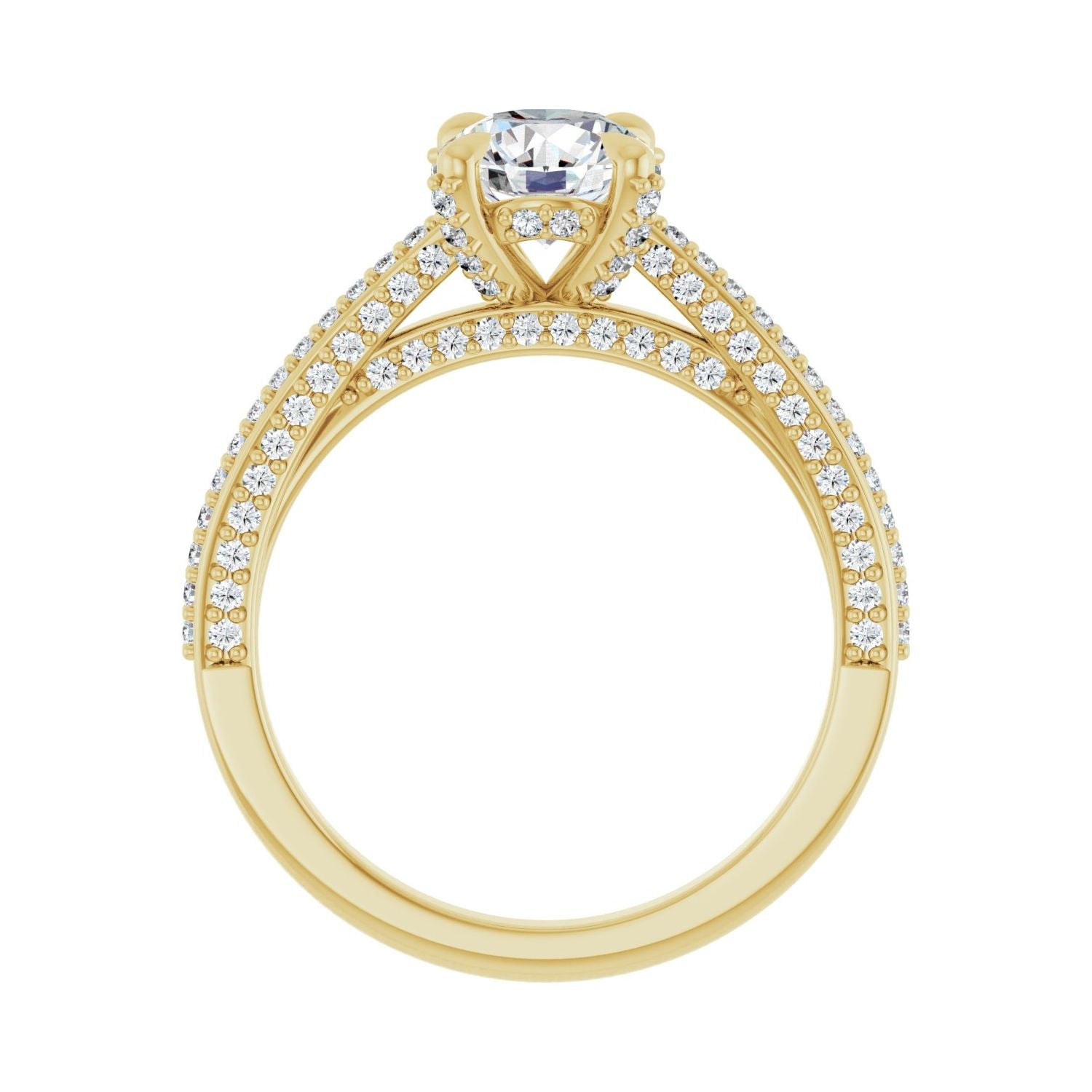 Virginia — Round center, yellow gold