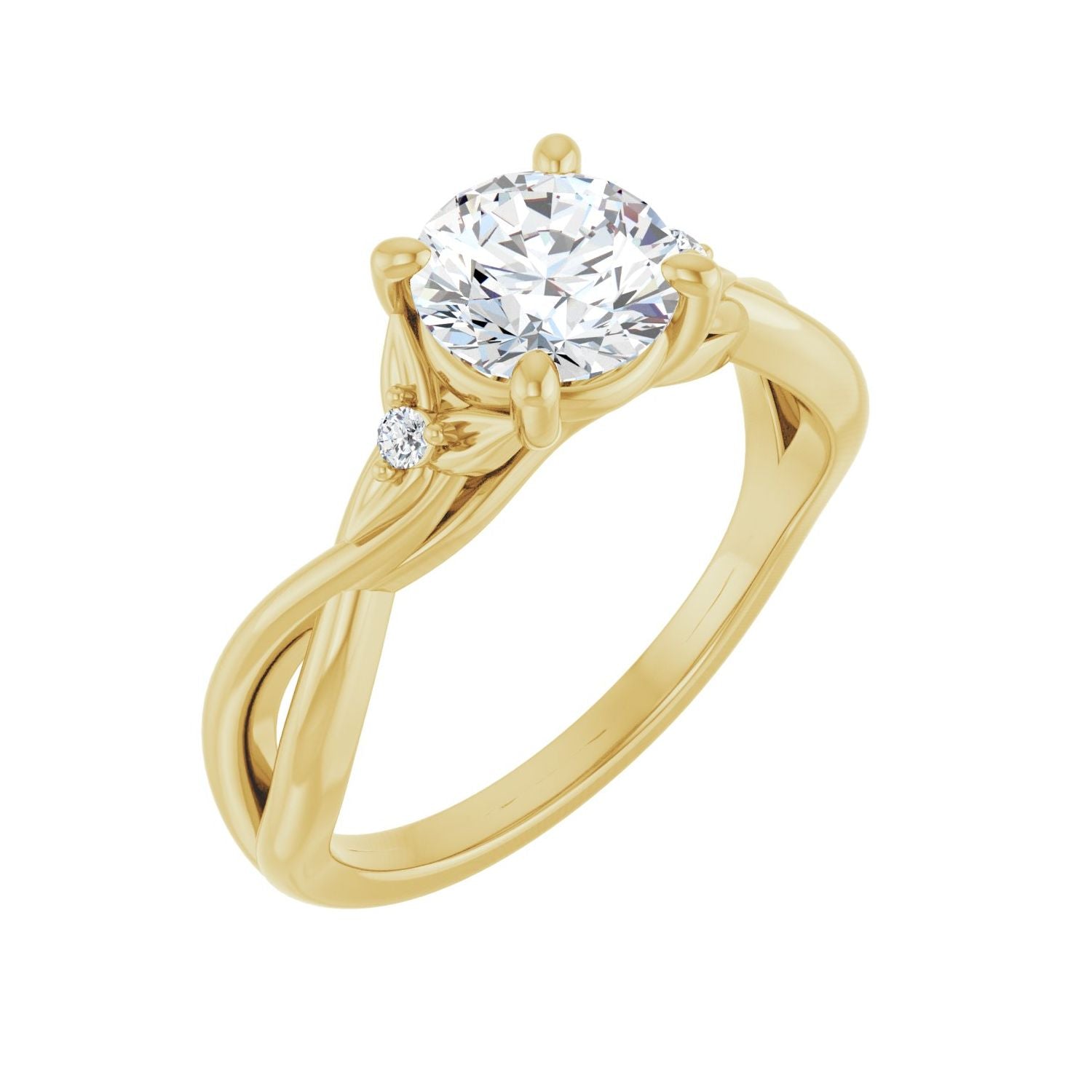 Viviana — Round center, yellow gold