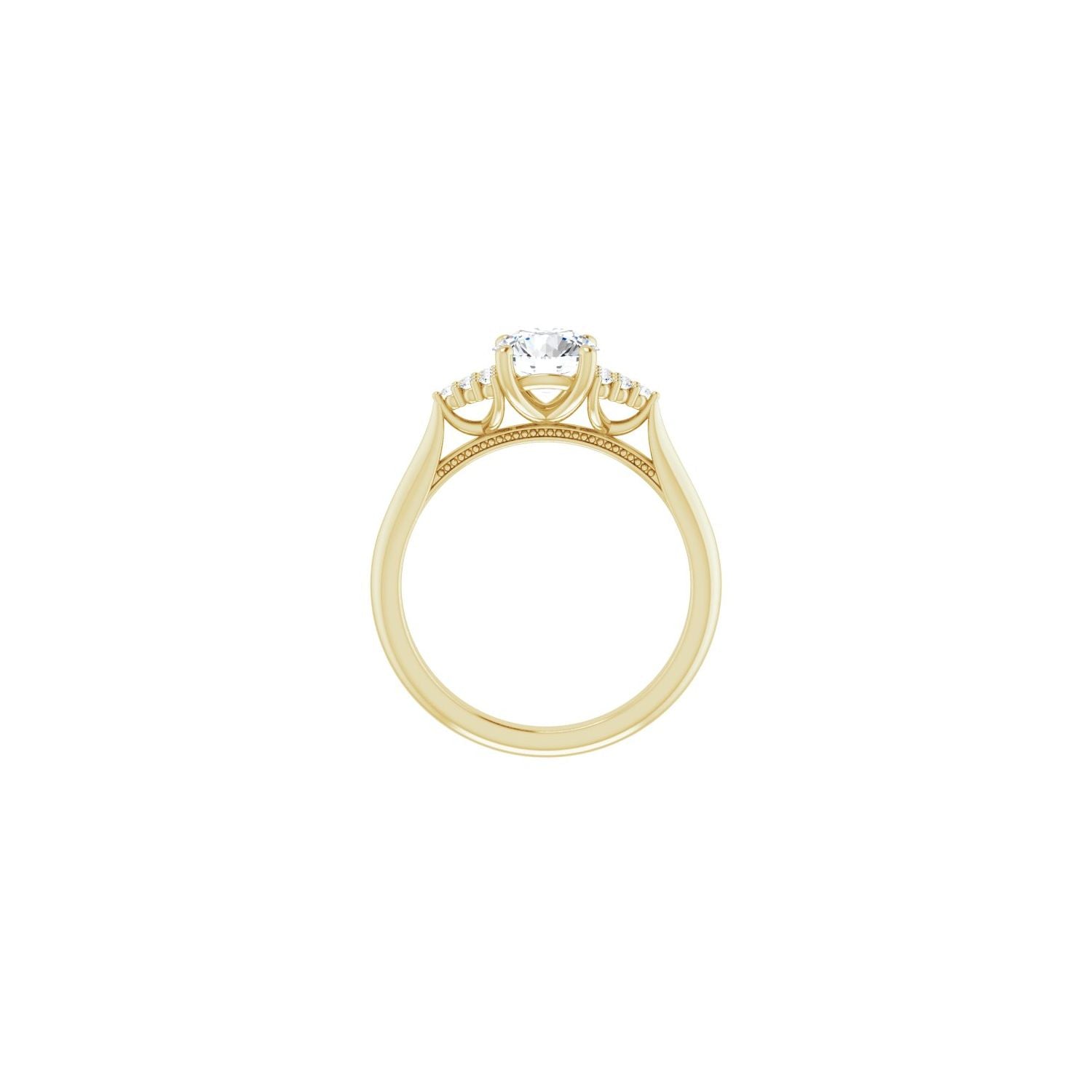 Yasmin — Round center, yellow gold