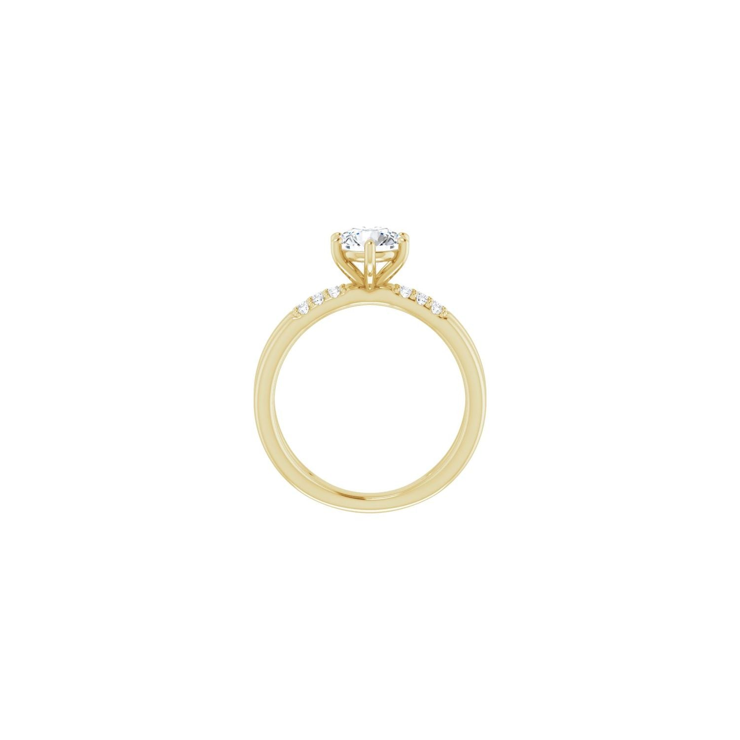 Acadia — Round center, yellow gold