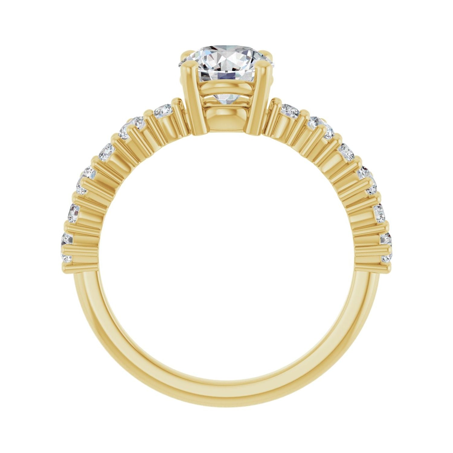 Adriana — Round center, yellow gold