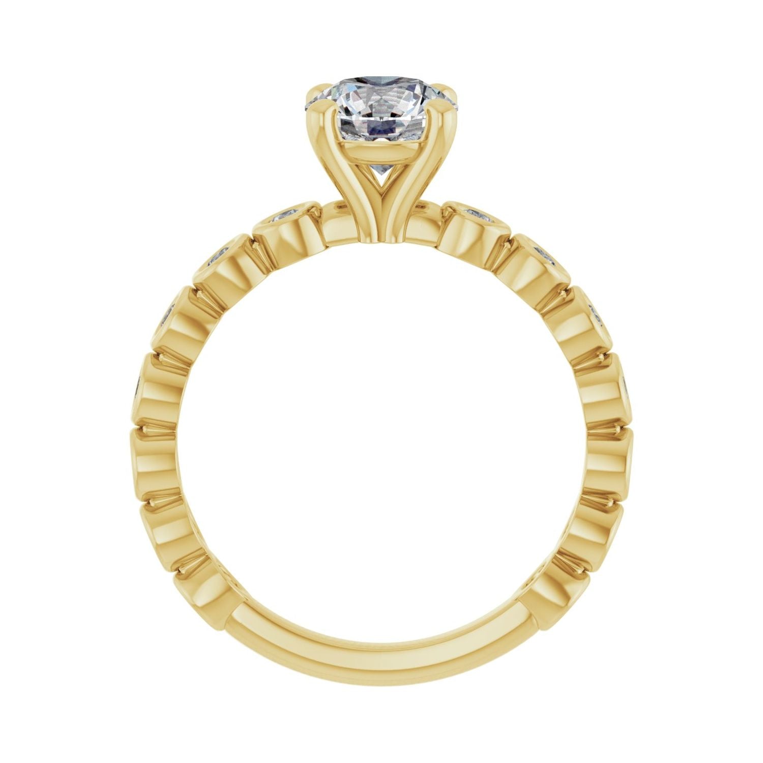 Aelin — Round center, yellow gold