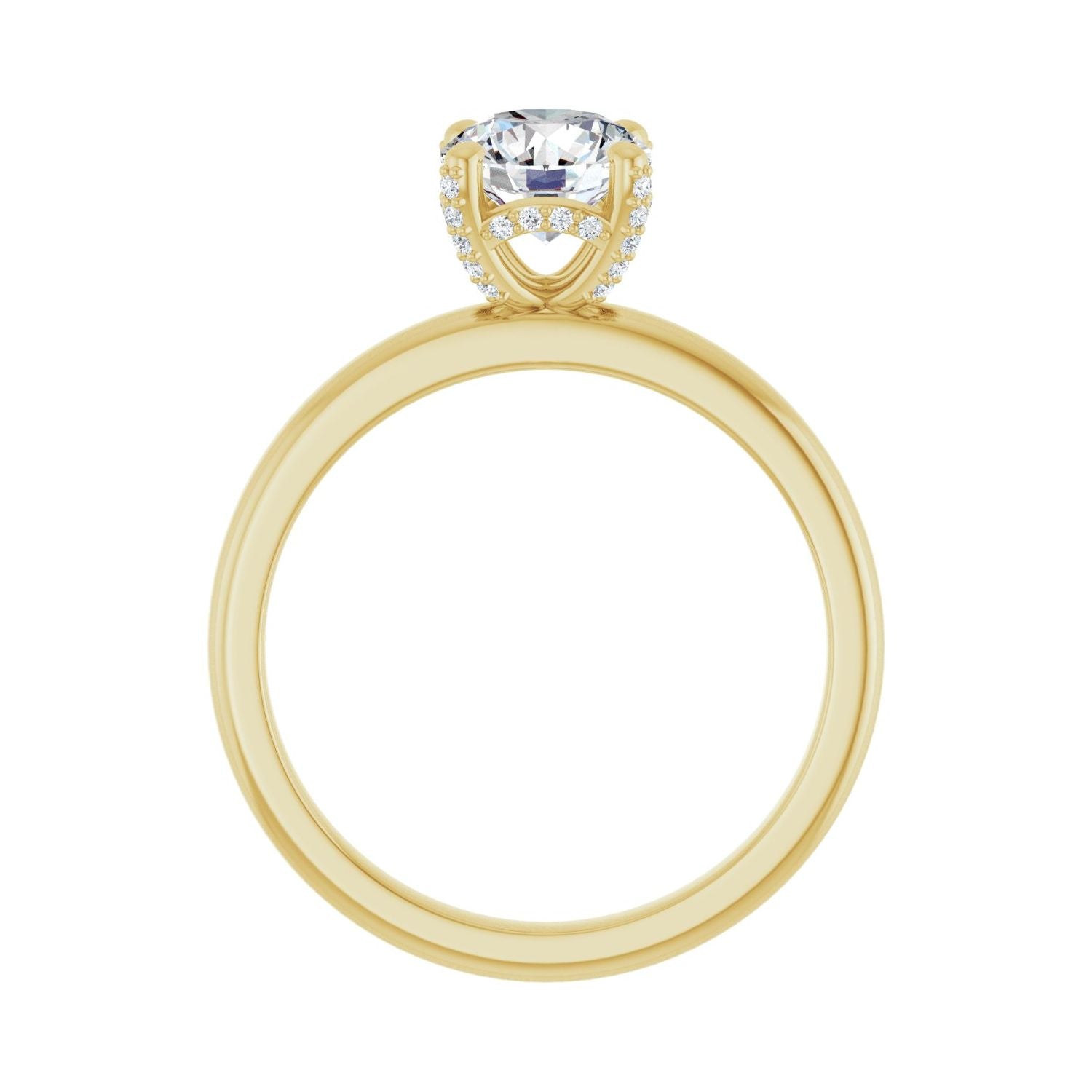 Agathe — Round center, yellow gold