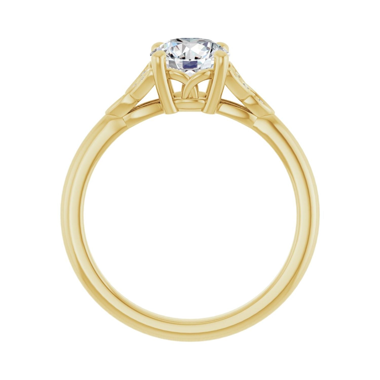 Alethea — Round center, yellow gold
