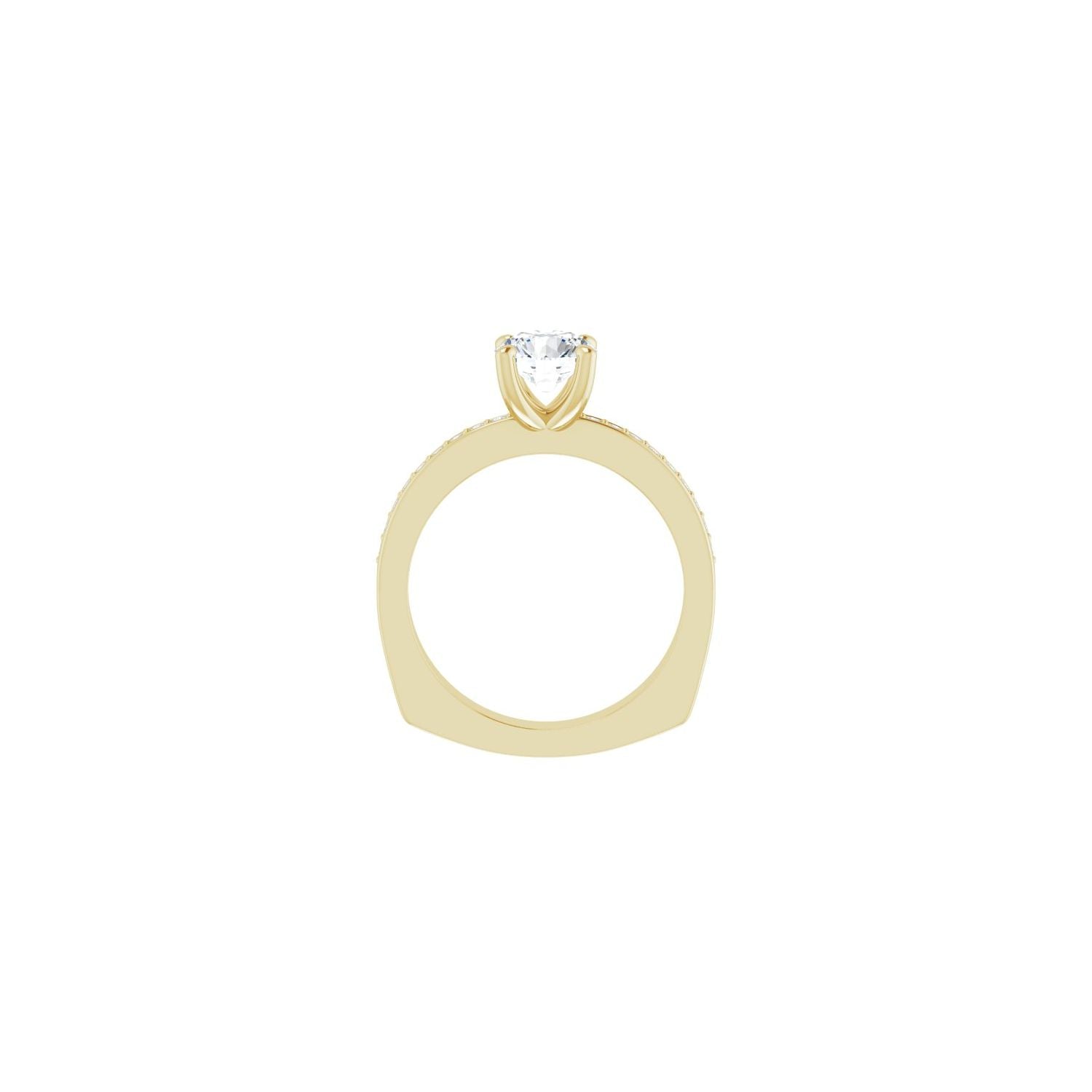 Allora — Round center, yellow gold
