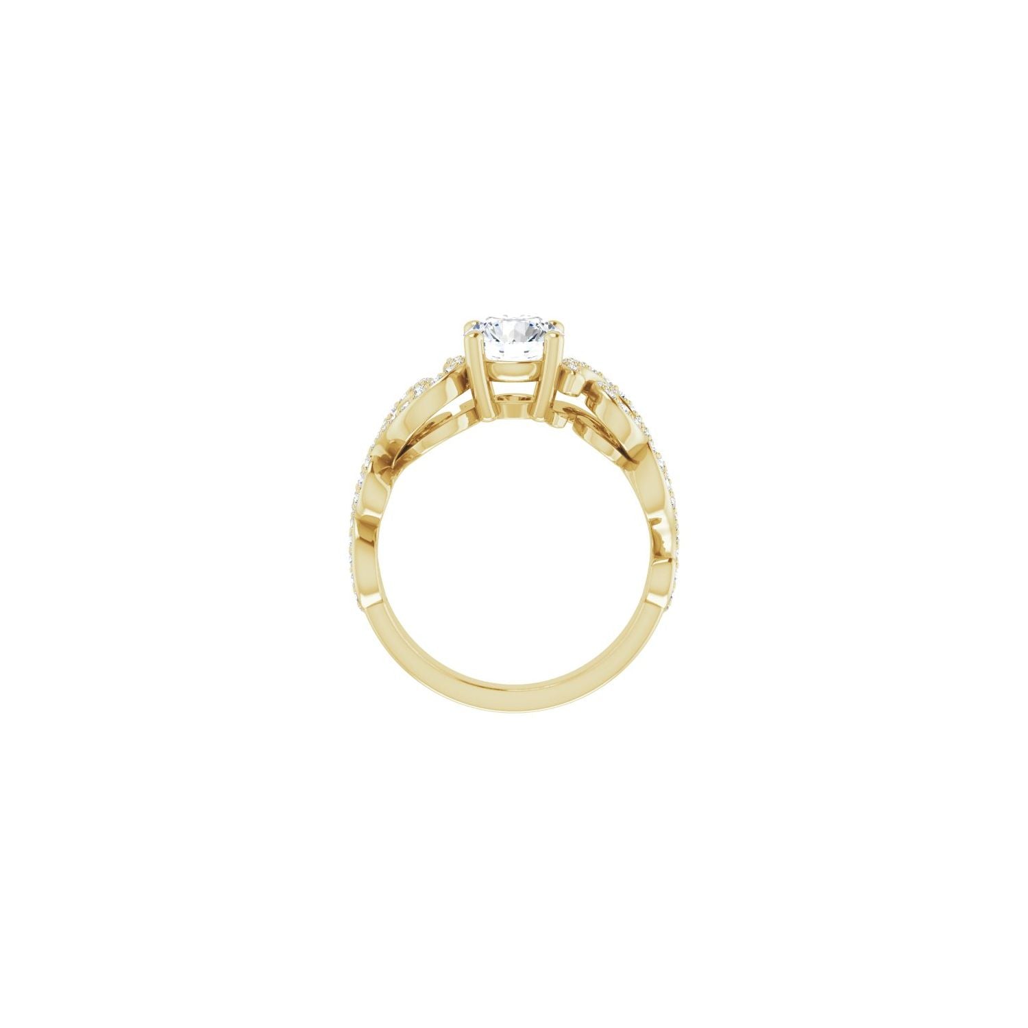 Alouette — Round center, yellow gold