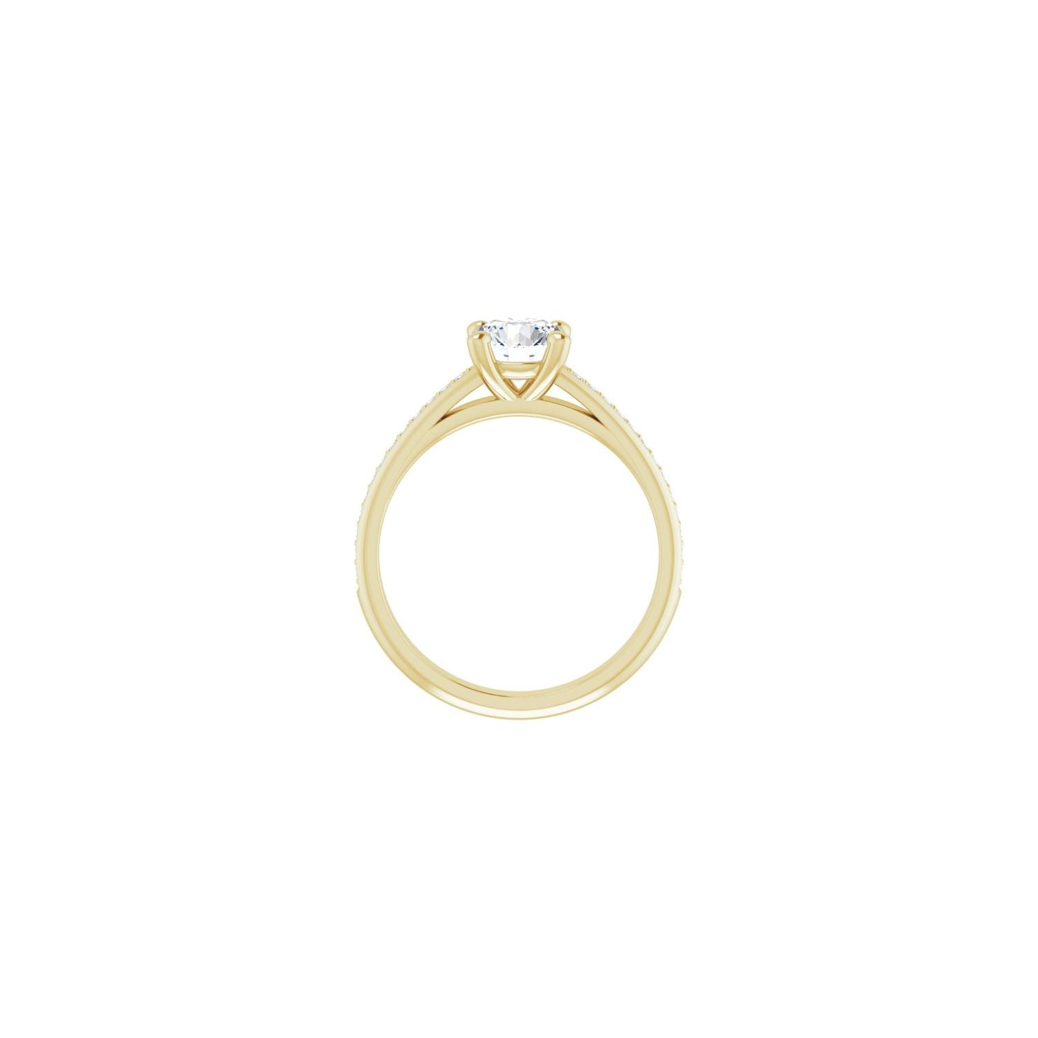 Alyse — Round center, yellow gold