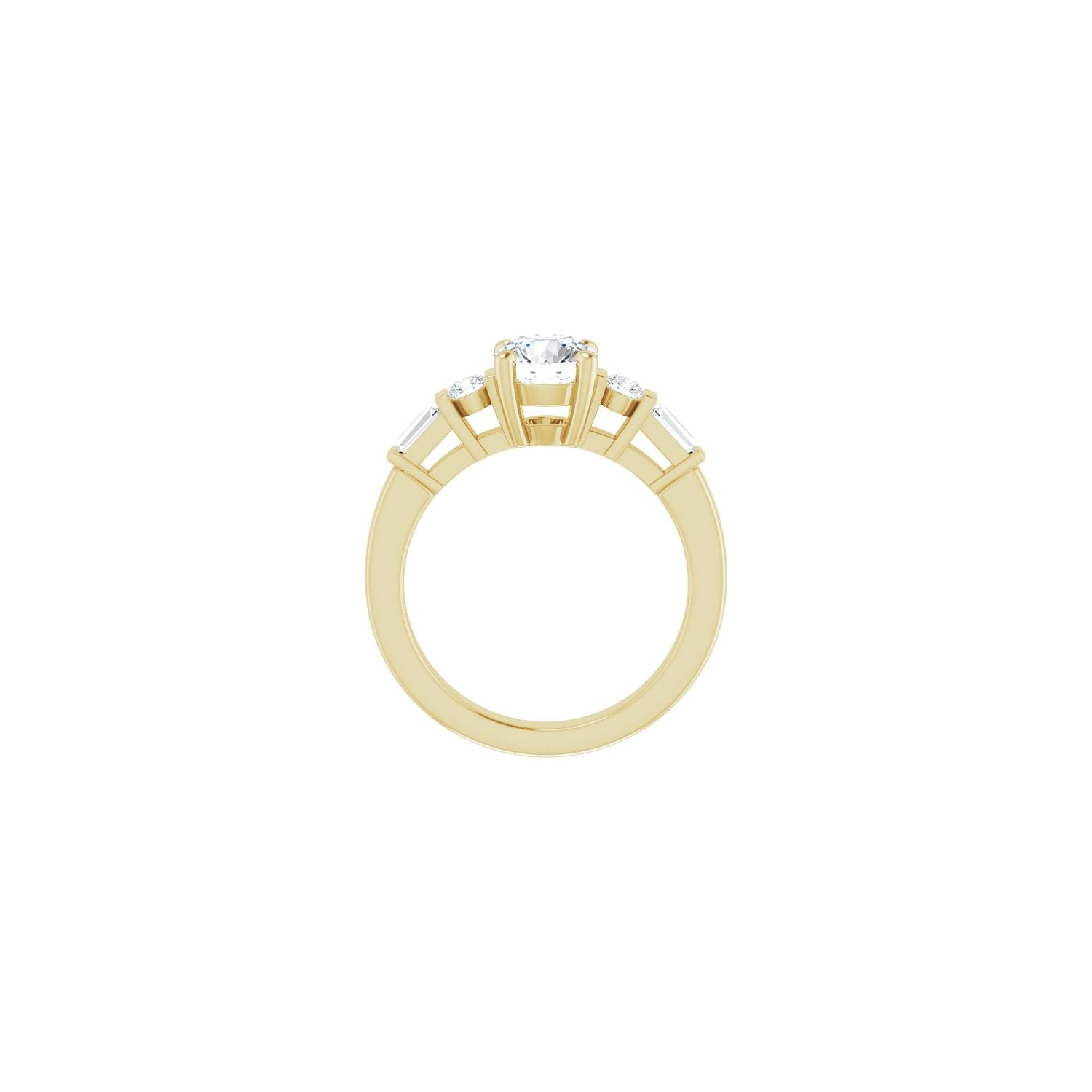 Amarantha — Round center, yellow gold