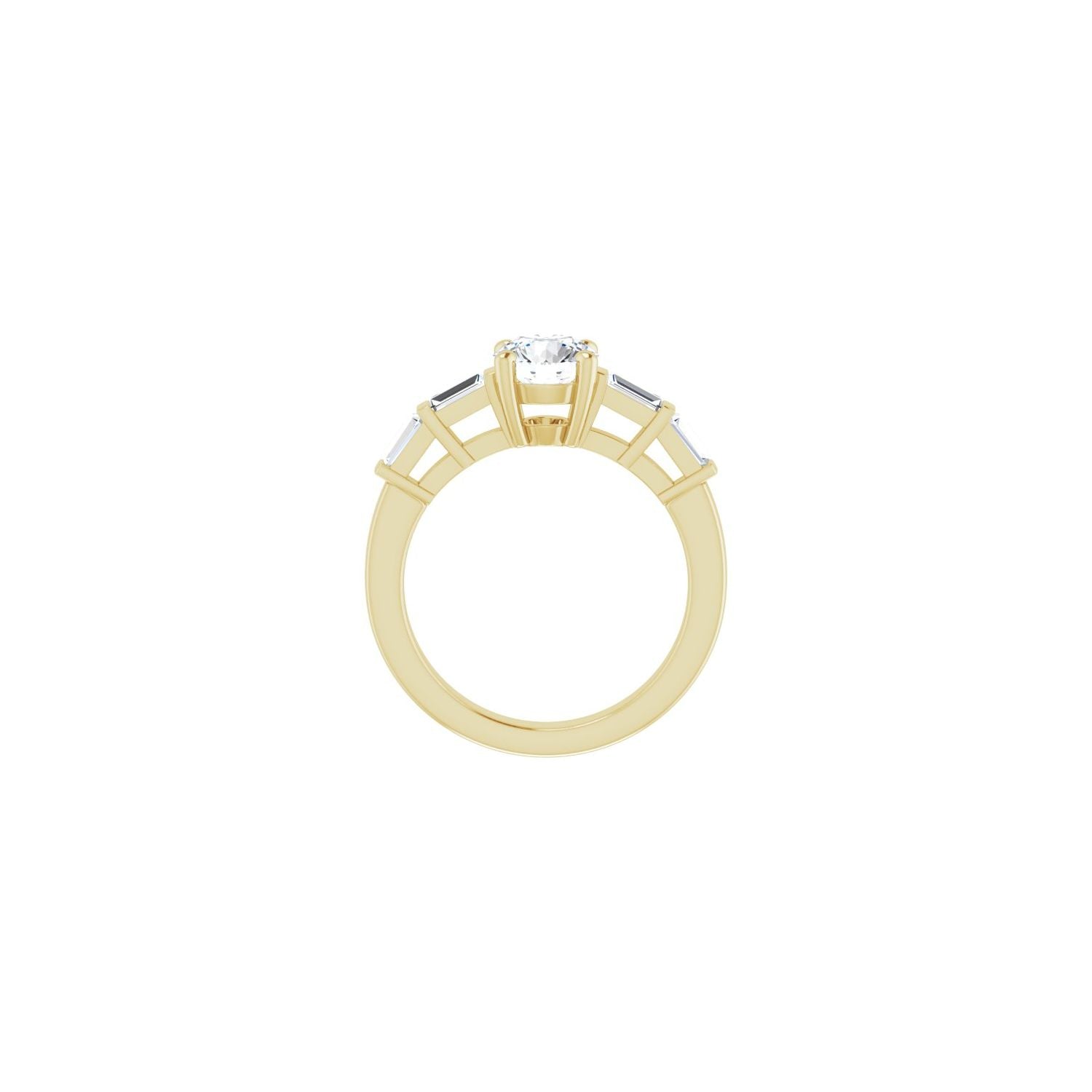 Amaris — Round center, yellow gold