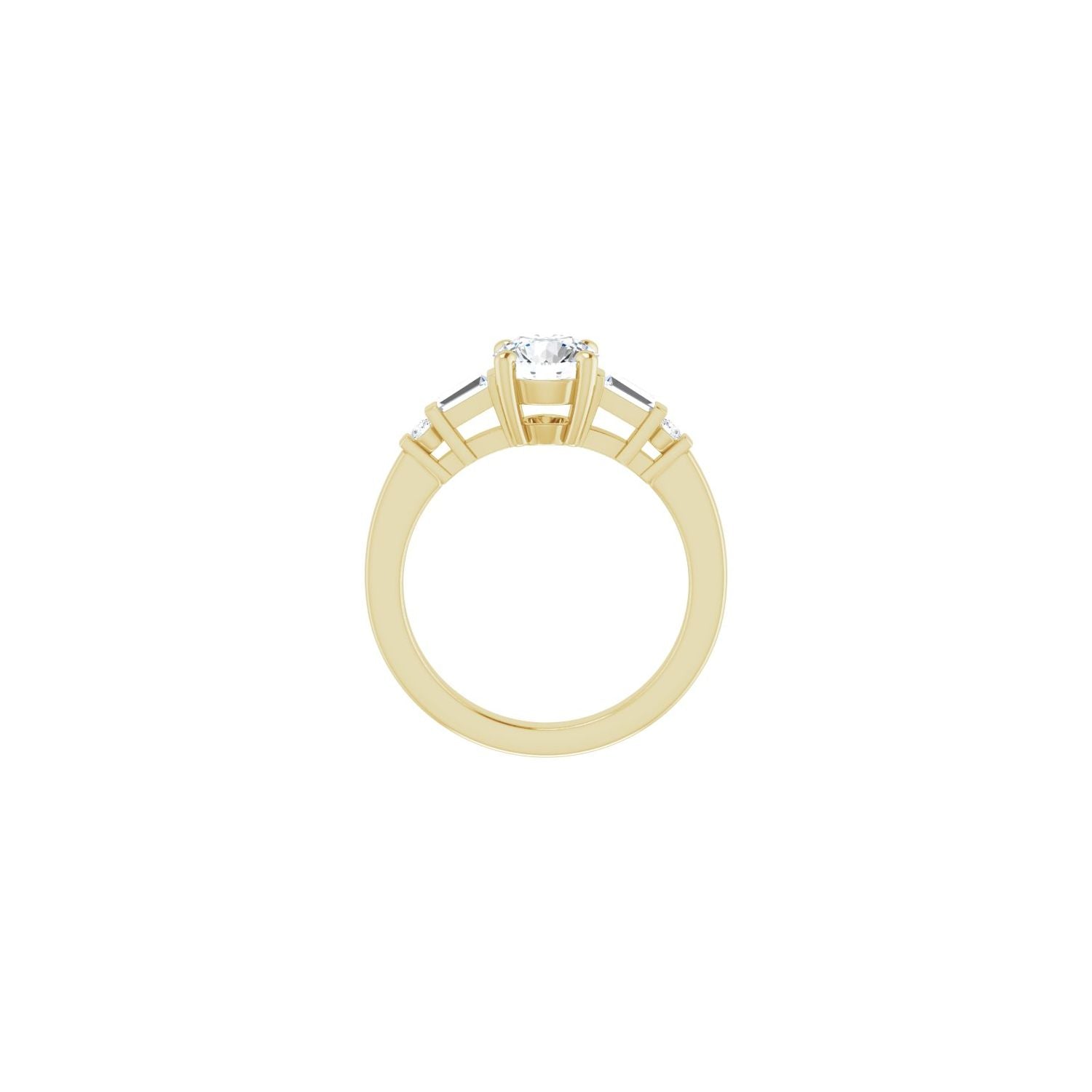 Amedea — Round center, yellow gold