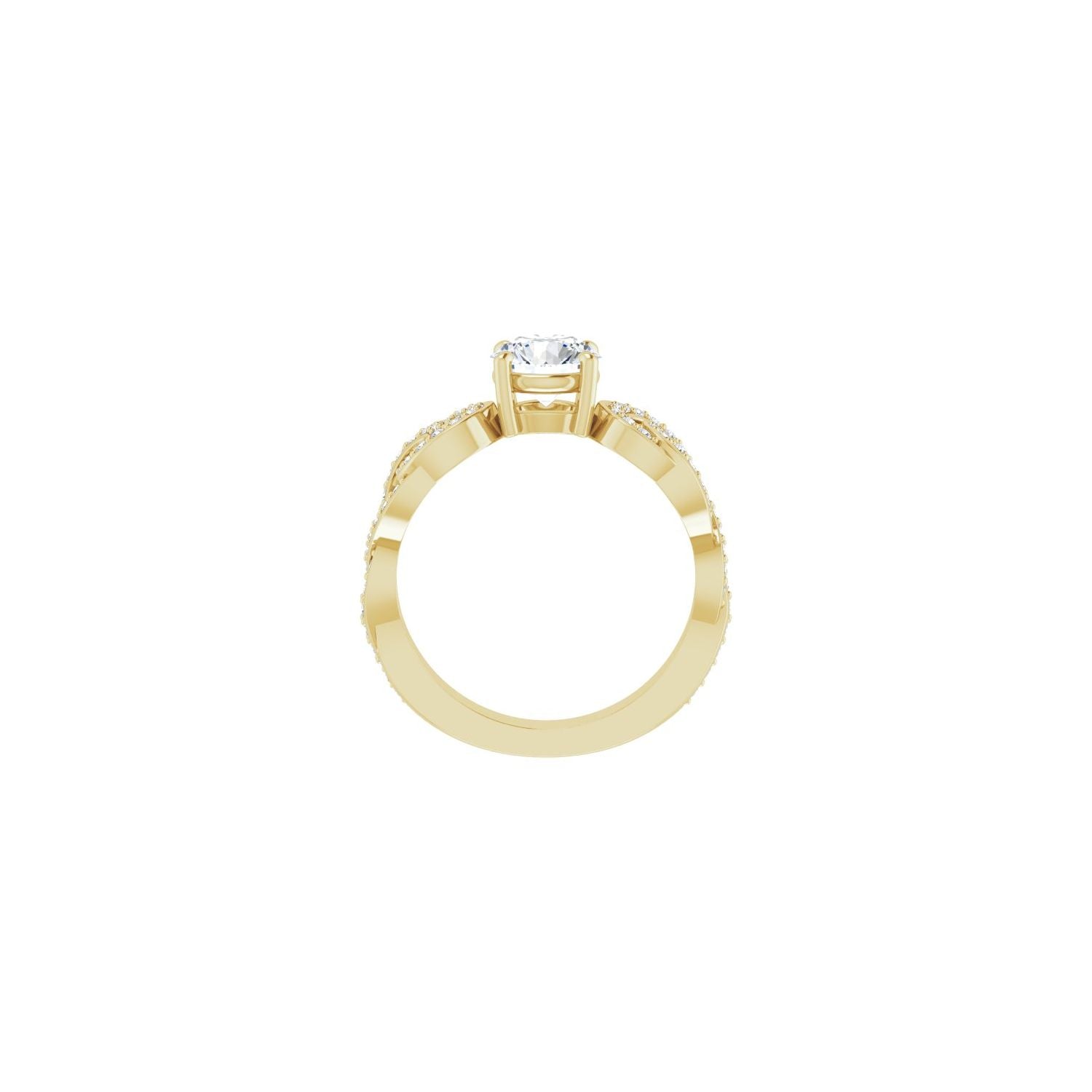 Anaelle — Round center, yellow gold