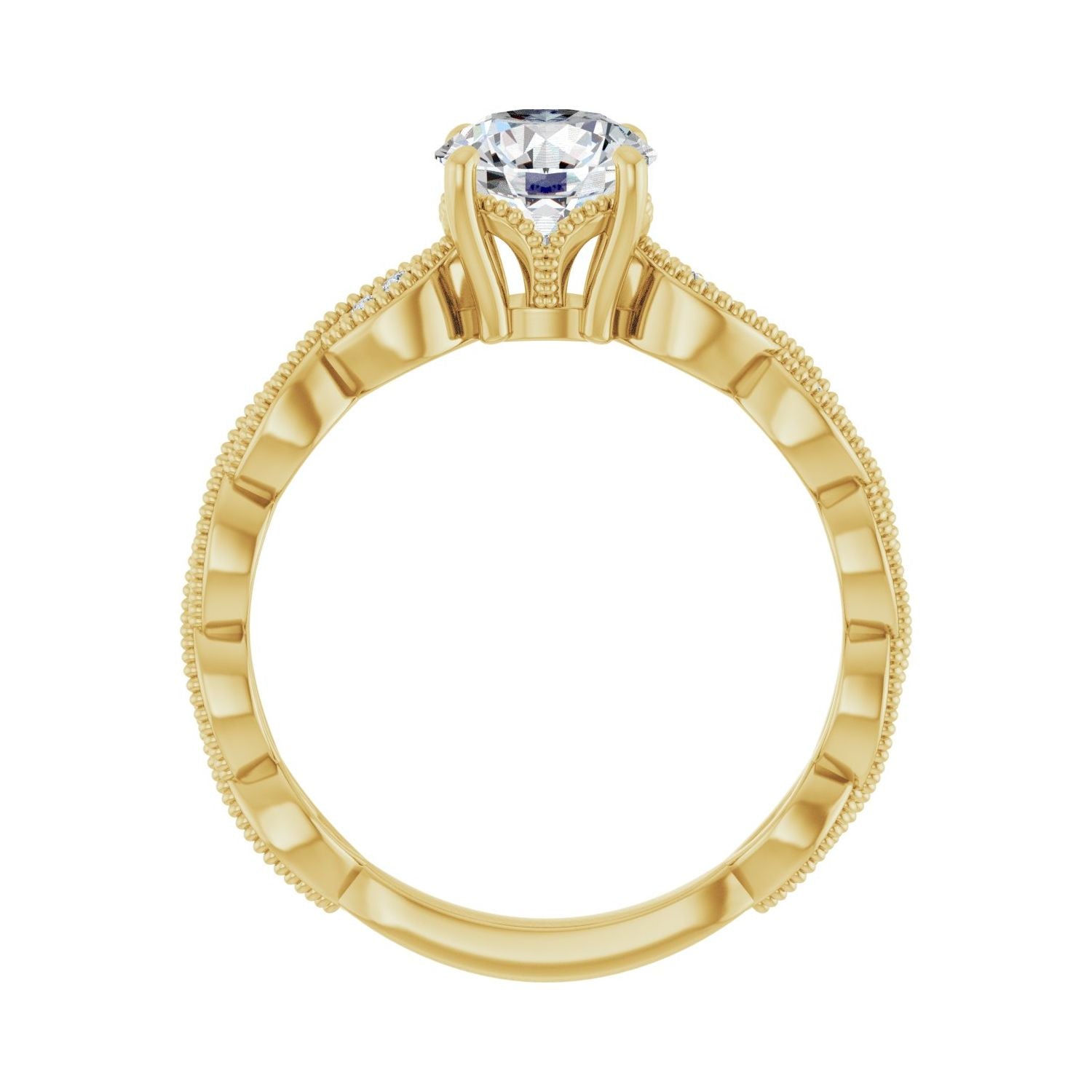 Anais — Round center, yellow gold