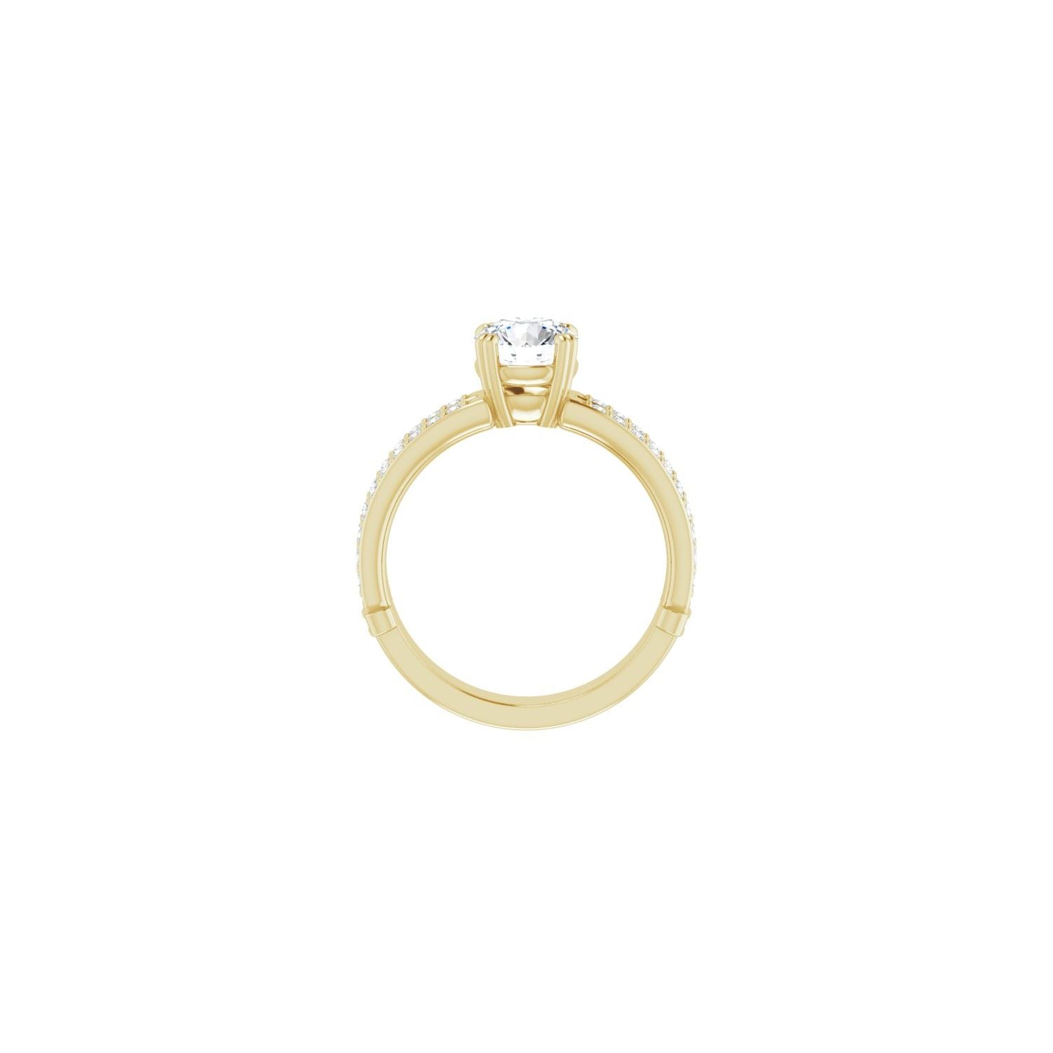 Annalie — Round center, yellow gold