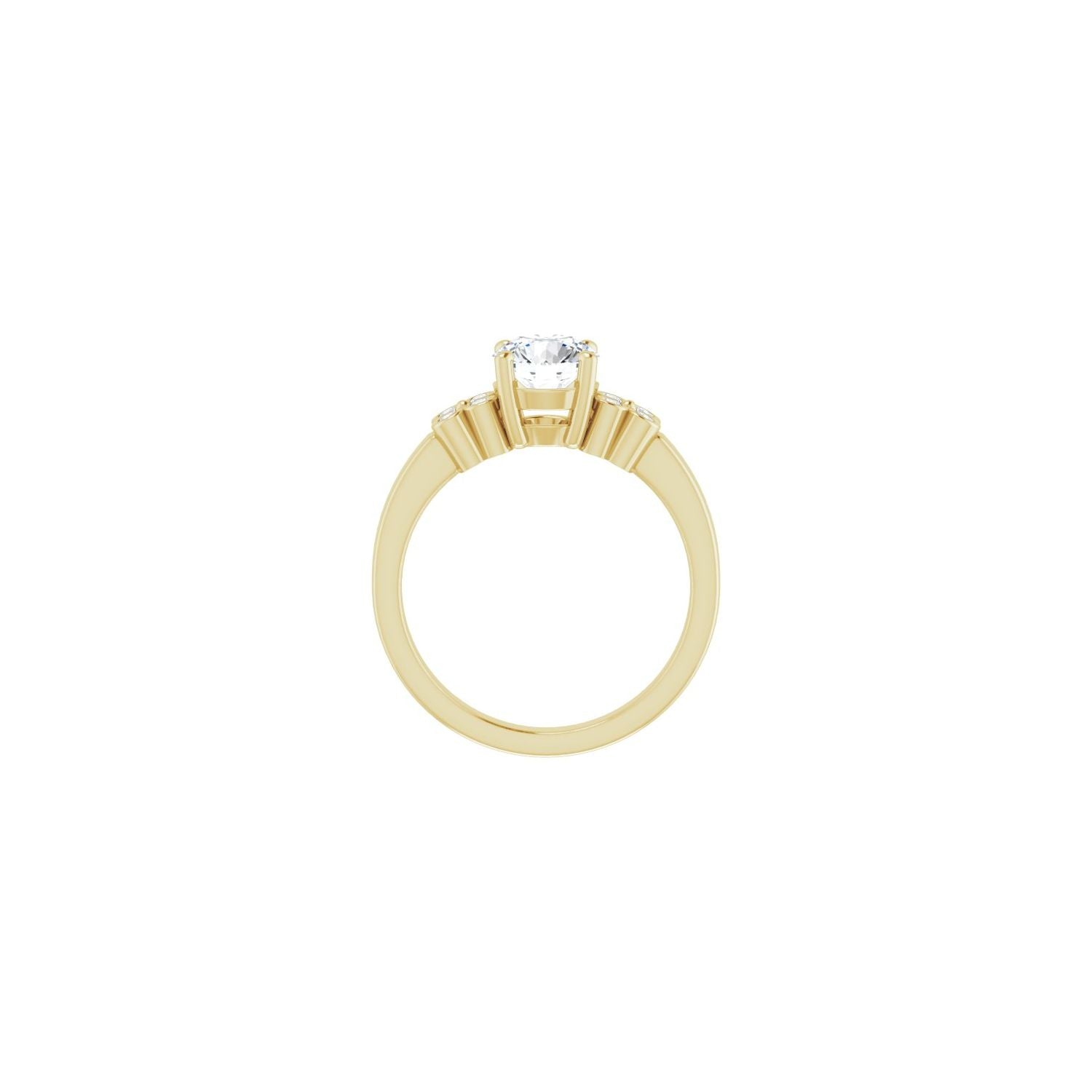 Apolline — Round center, yellow gold