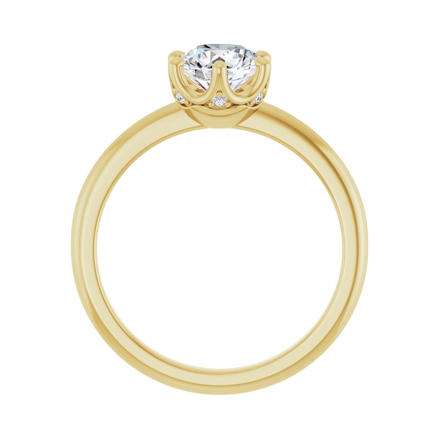 Aralyn — Round center, yellow gold