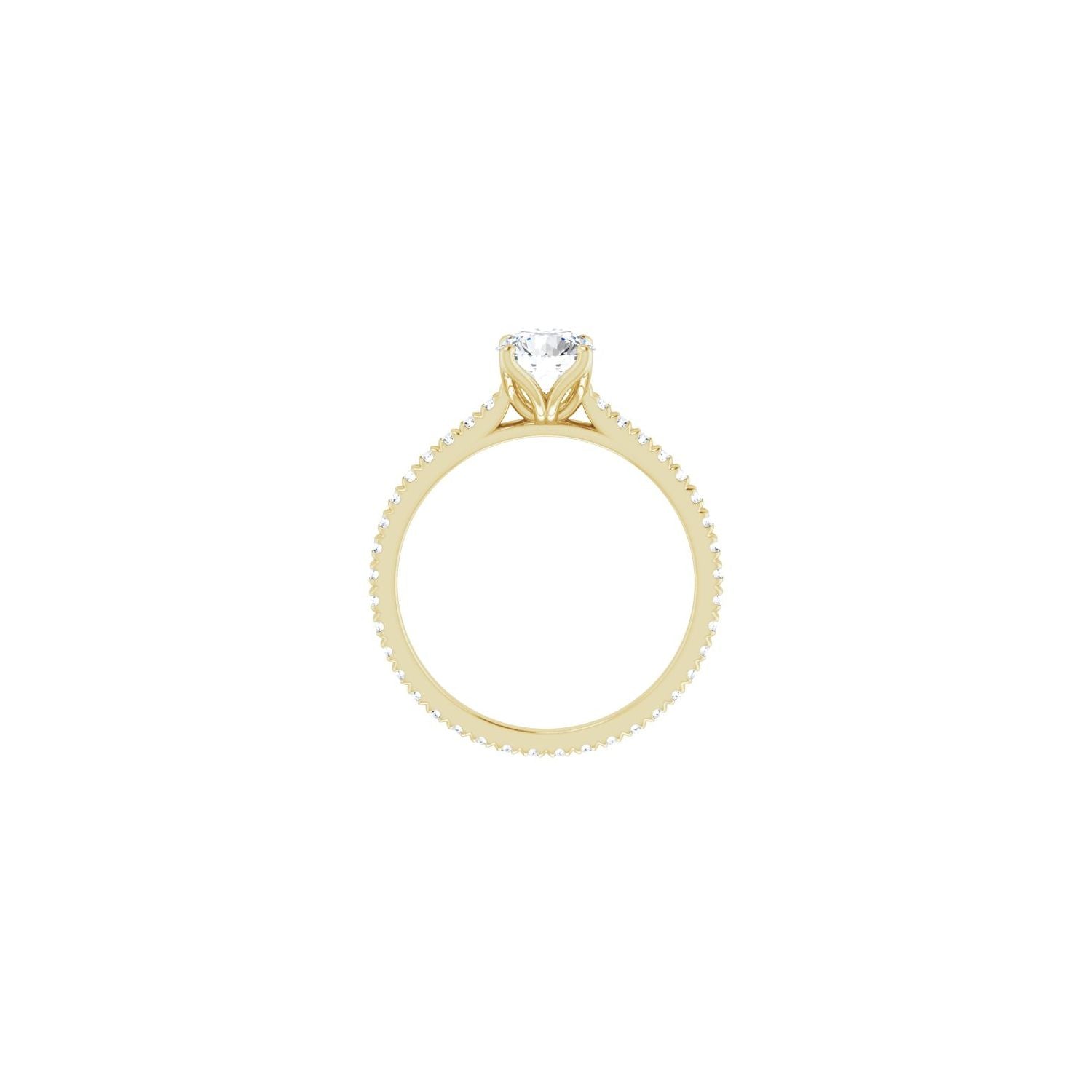 Arlena — Round center, yellow gold