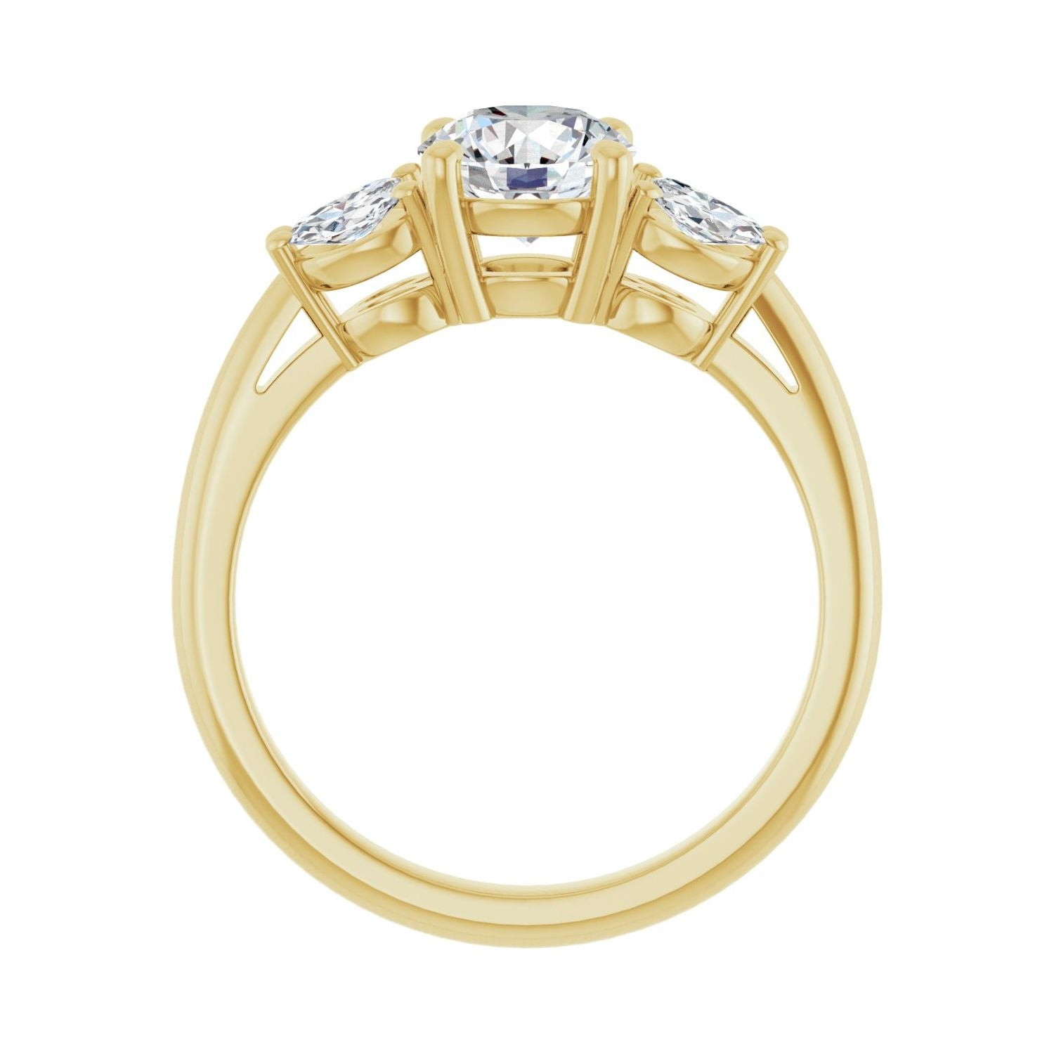 Auriel — Round center, yellow gold
