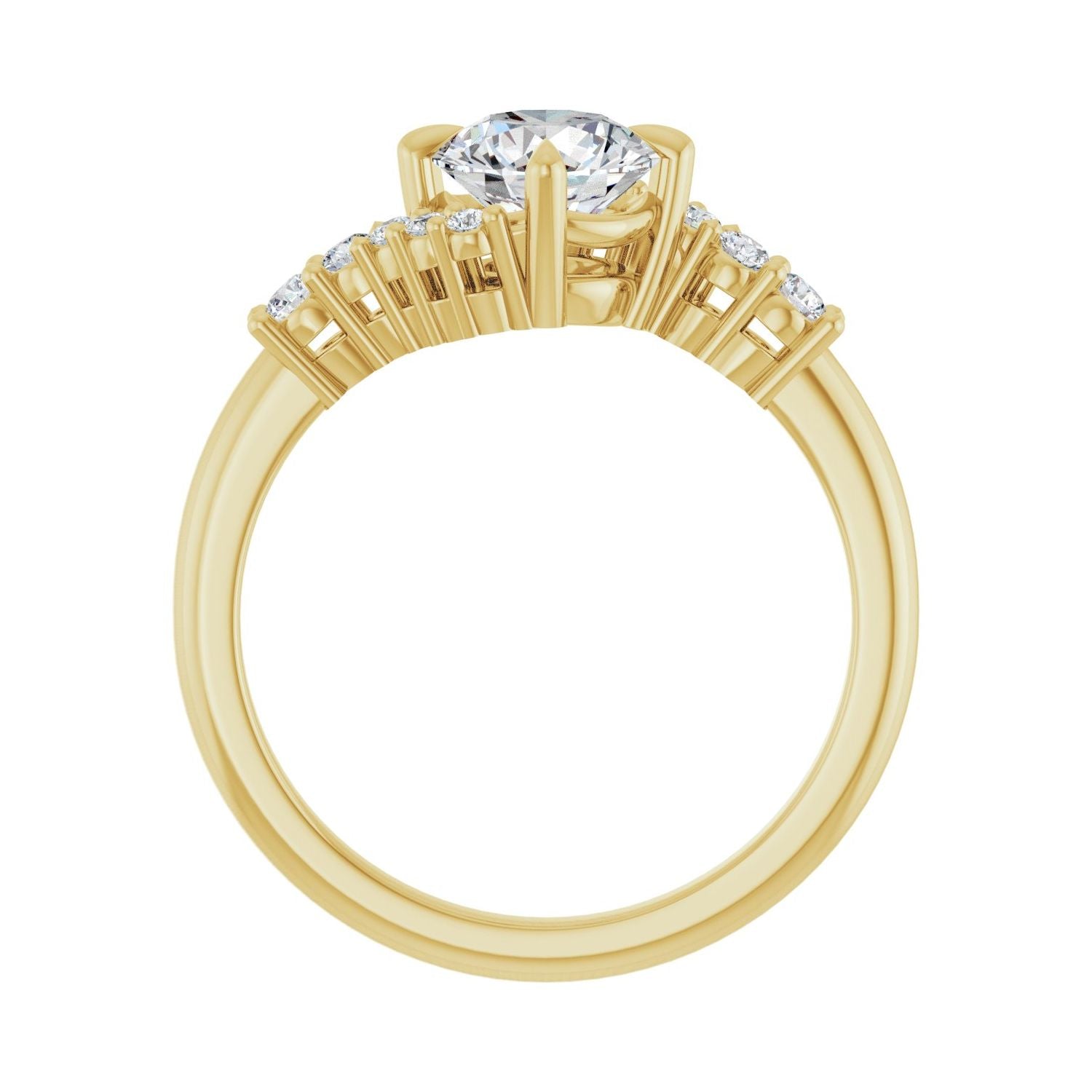 Bastienne — Round center, yellow gold