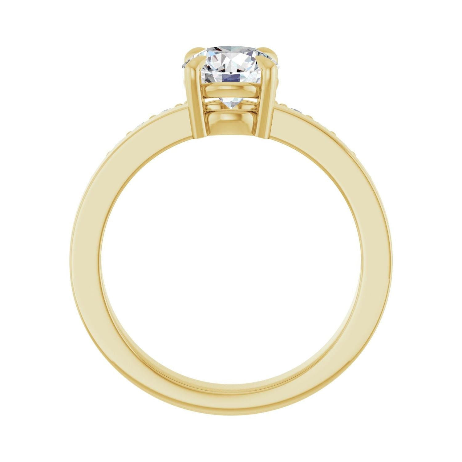 Belen — Round center, yellow gold