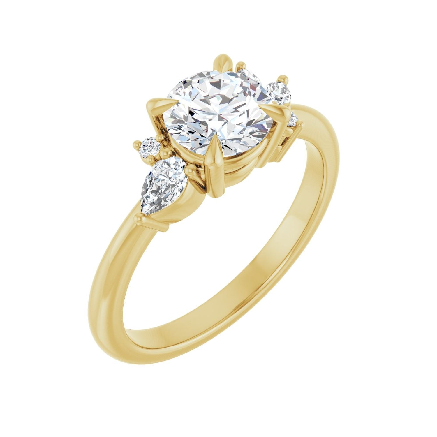 Bellatrix — Round center, yellow gold