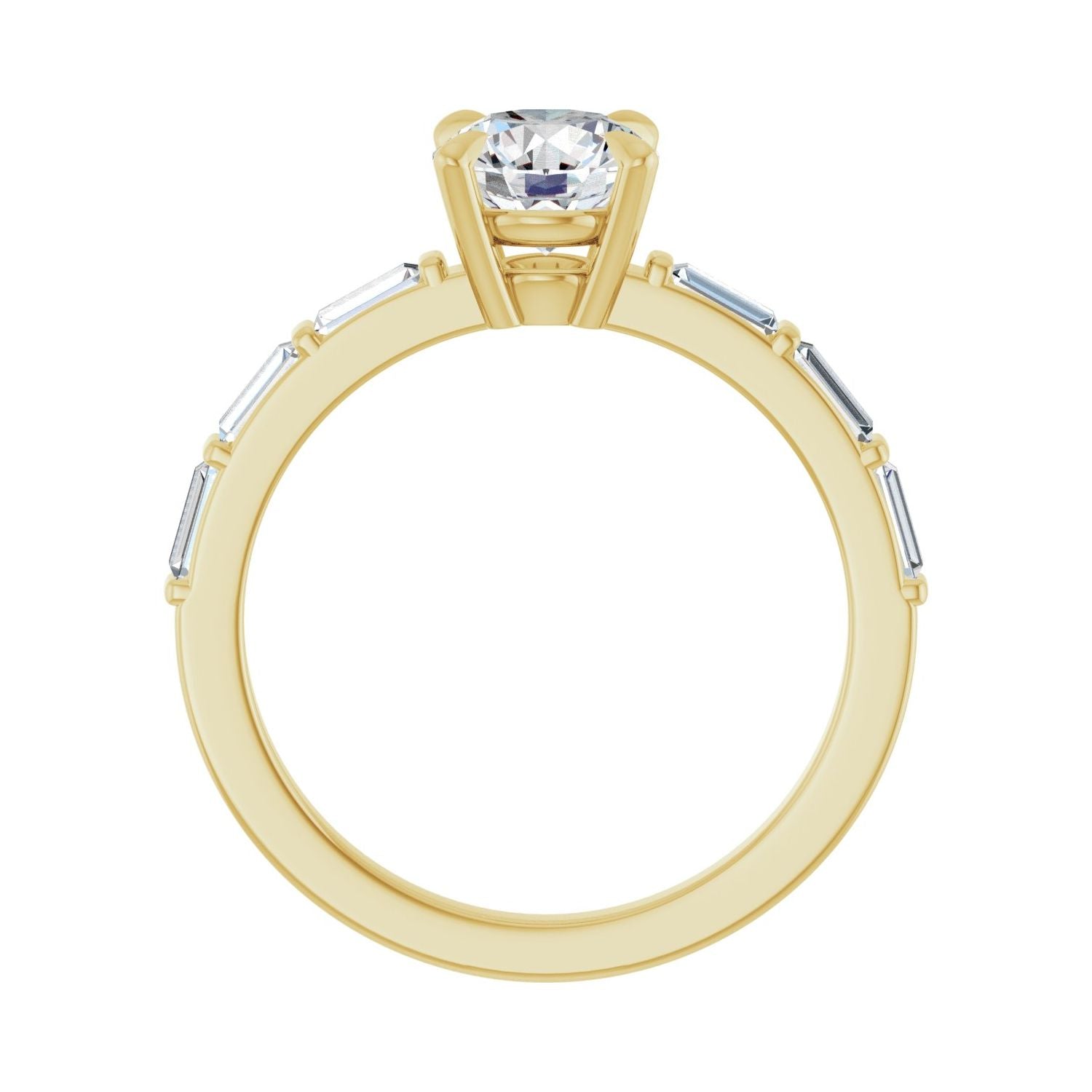 Benicia — Round center, yellow gold