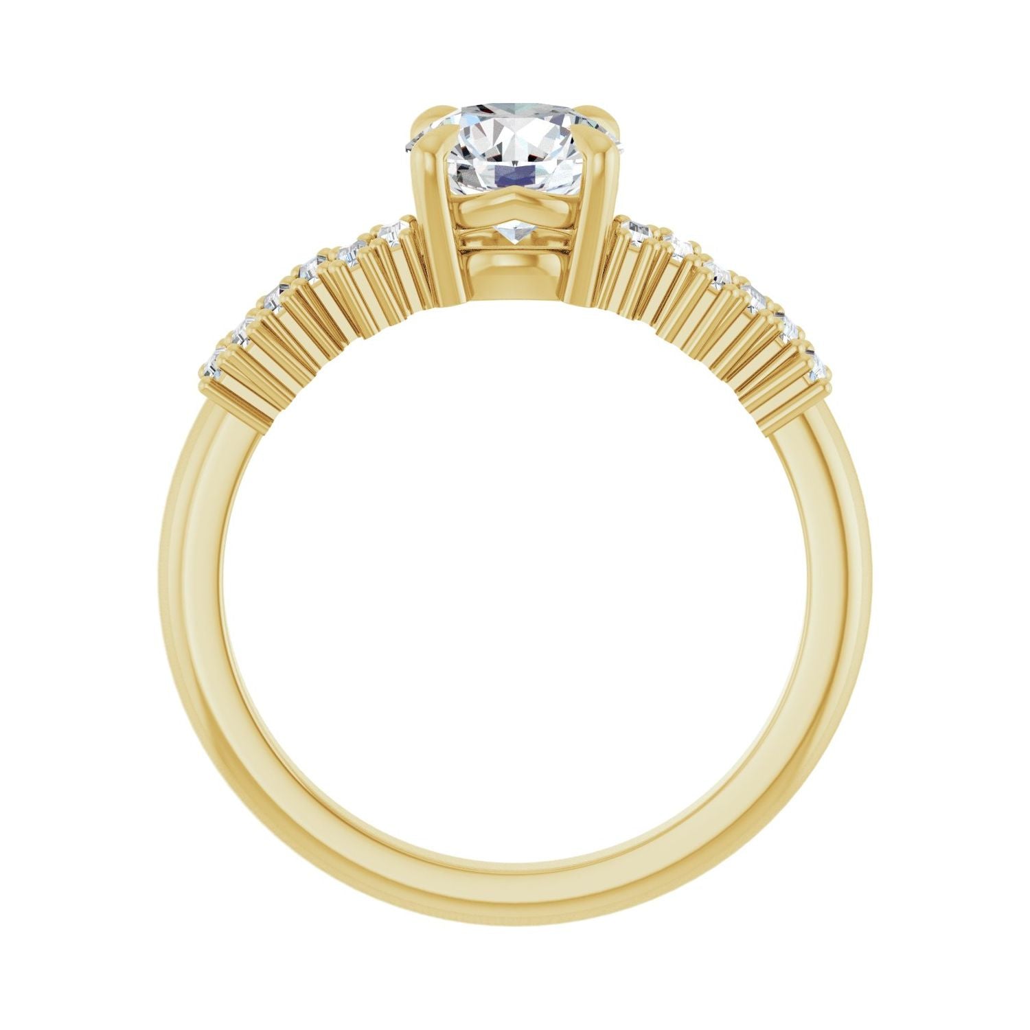 Bettany — Round center, yellow gold