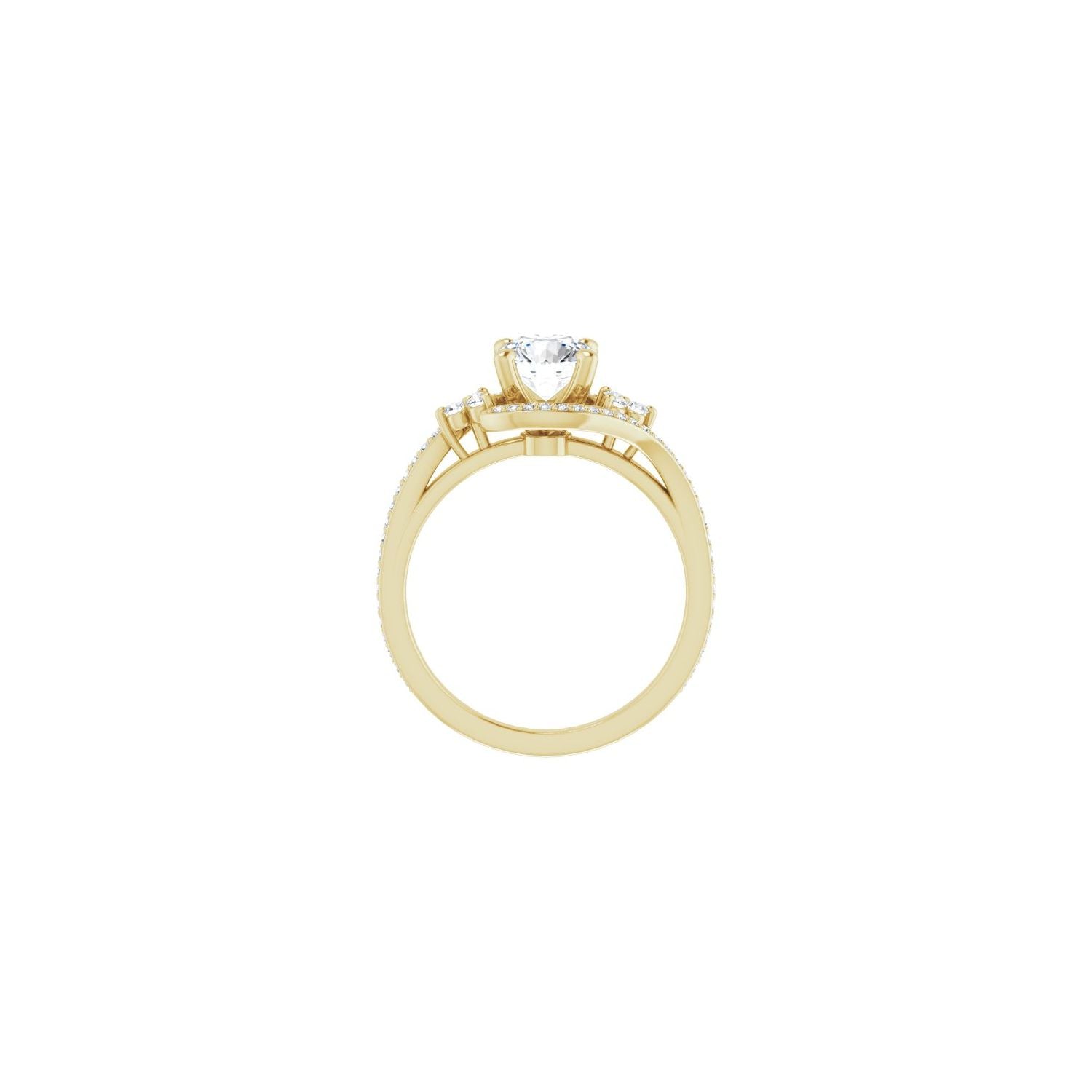 Briallen — Round center, yellow gold